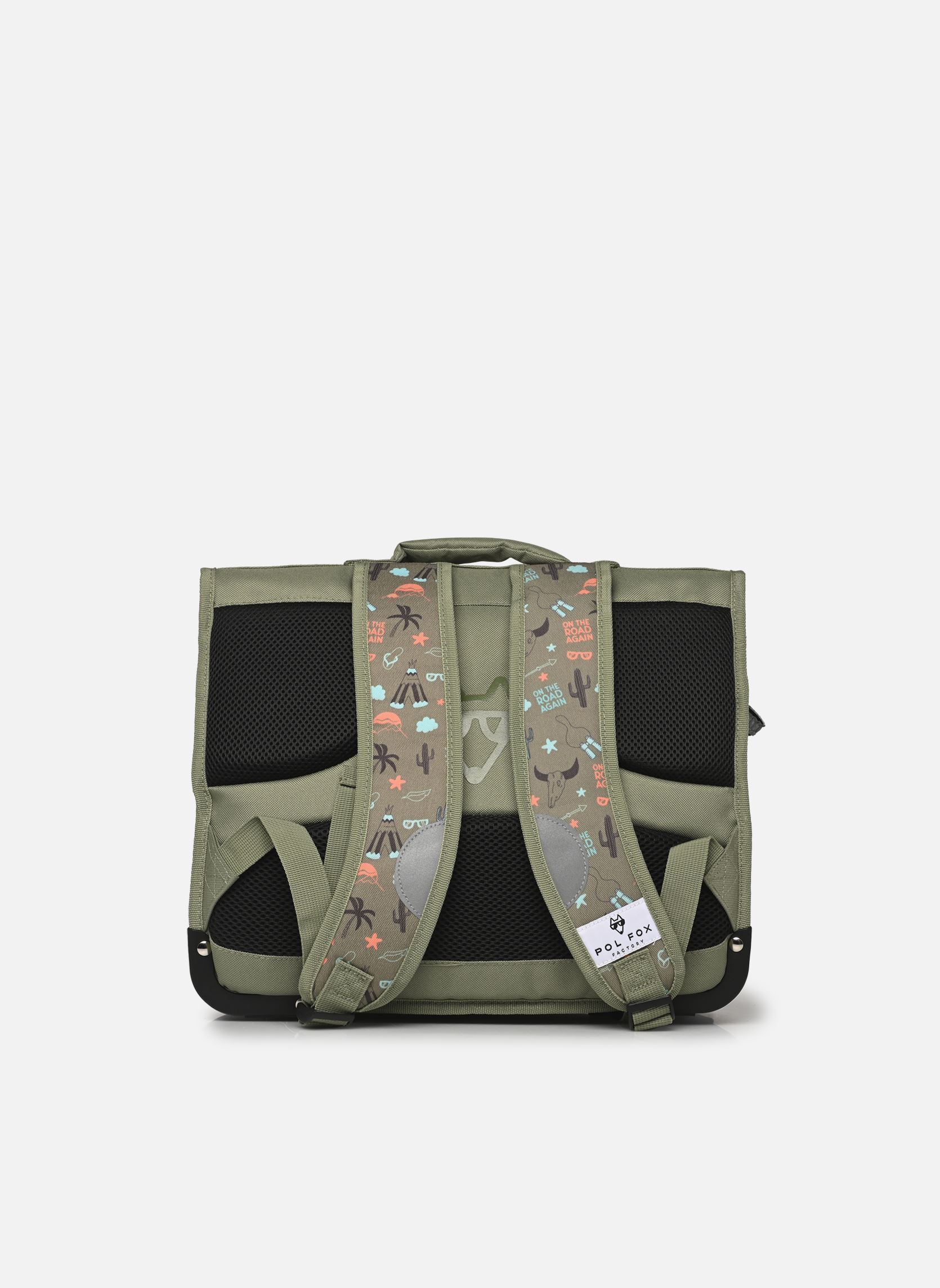 Cartables Cartable 38 cm ROAD TRIP garçon vert Pol Fox Cartables Cartable 38 cm ROAD TRIP garçon vert Kaki