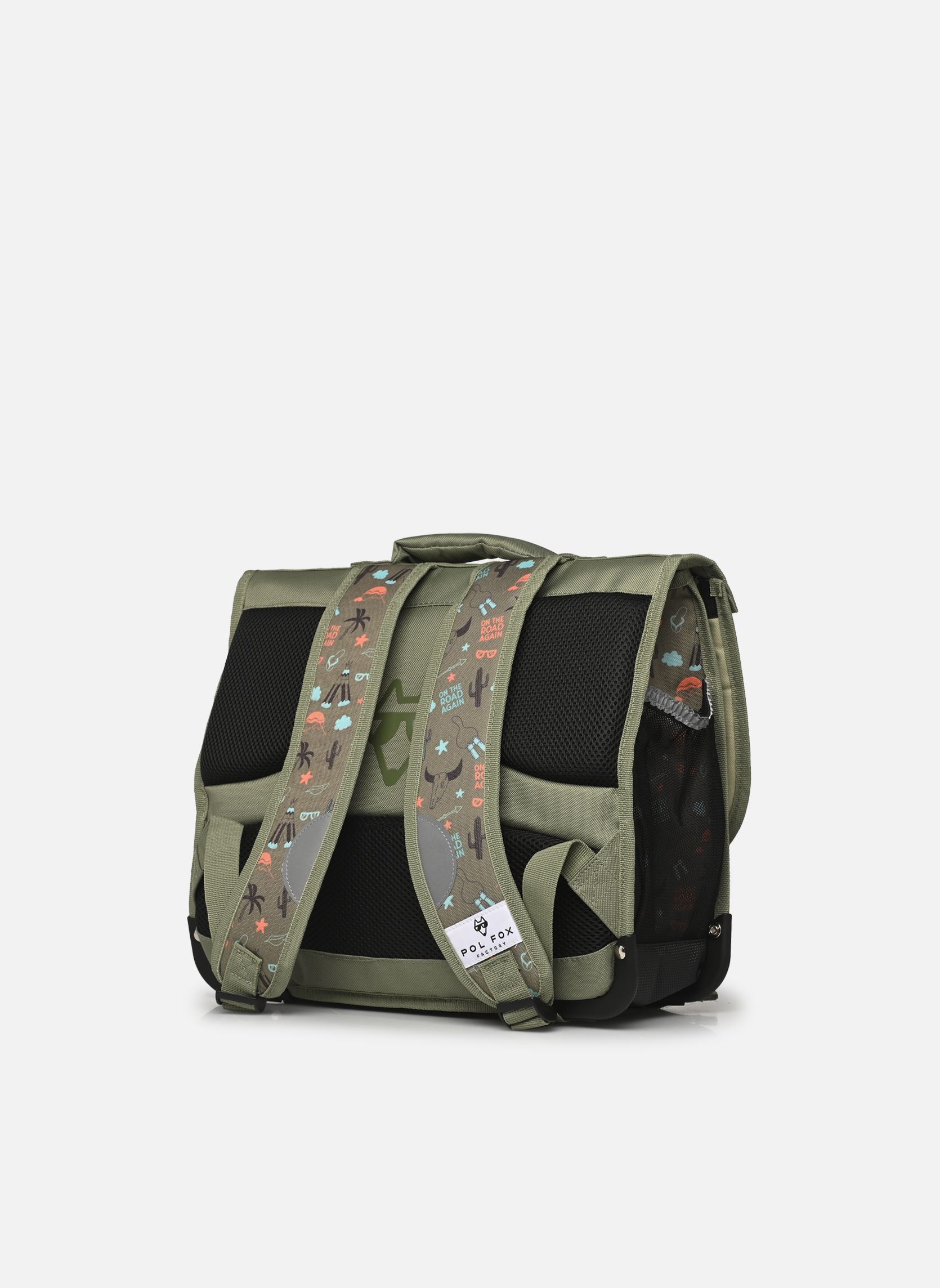 Cartables Cartable 38 cm ROAD TRIP garçon vert Pol Fox Cartables Cartable 38 cm ROAD TRIP garçon vert Kaki