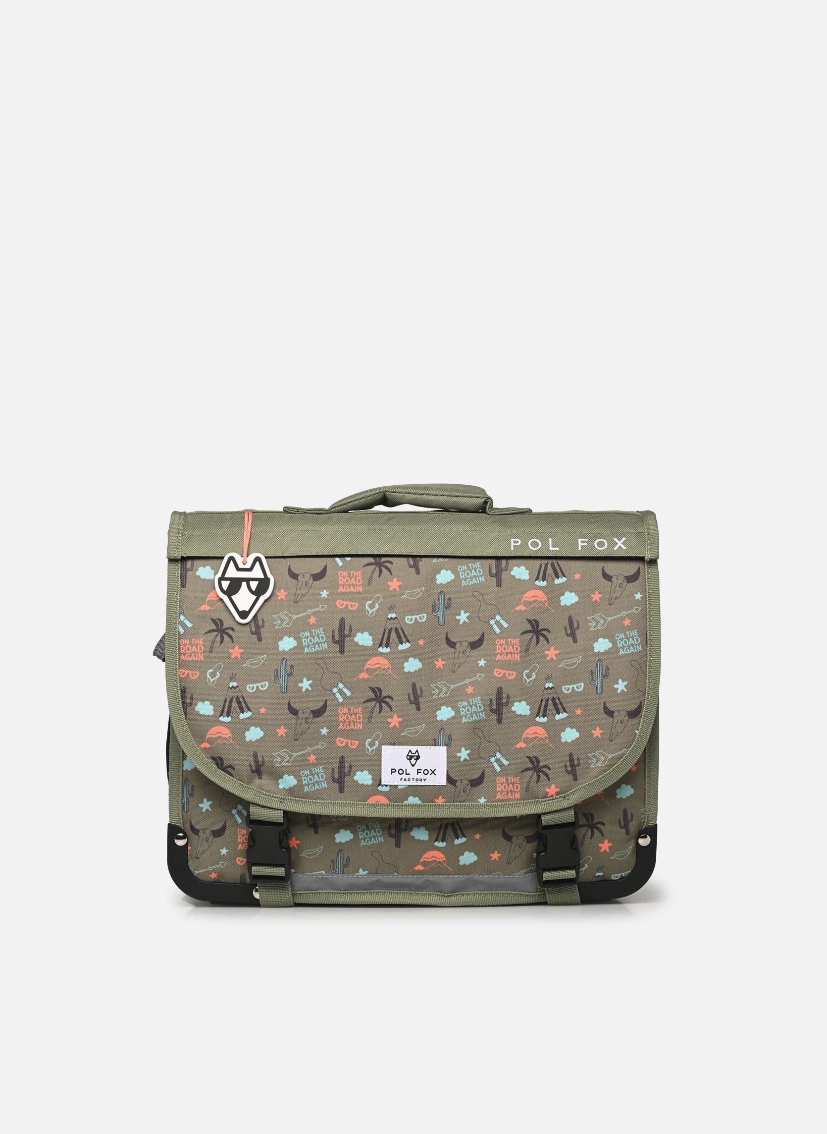 Cartables Cartable 38 cm ROAD TRIP garçon vert Pol Fox Cartables Cartable 38 cm ROAD TRIP garçon vert Kaki