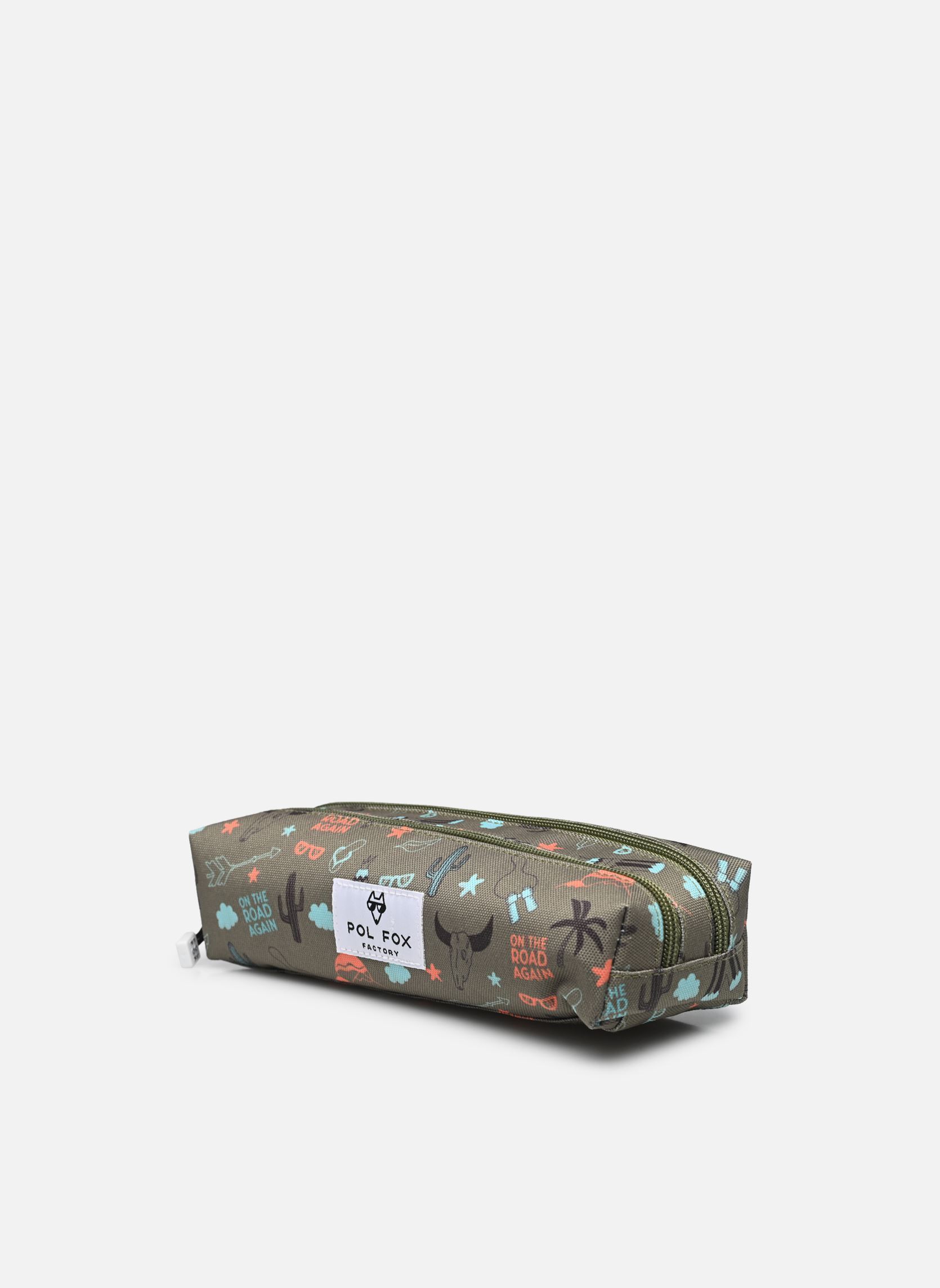 Trousses scolaire Trousse double ROAD TRIP garçon vert Pol Fox Trousses scolaire Trousse double ROAD TRIP garçon vert Kaki