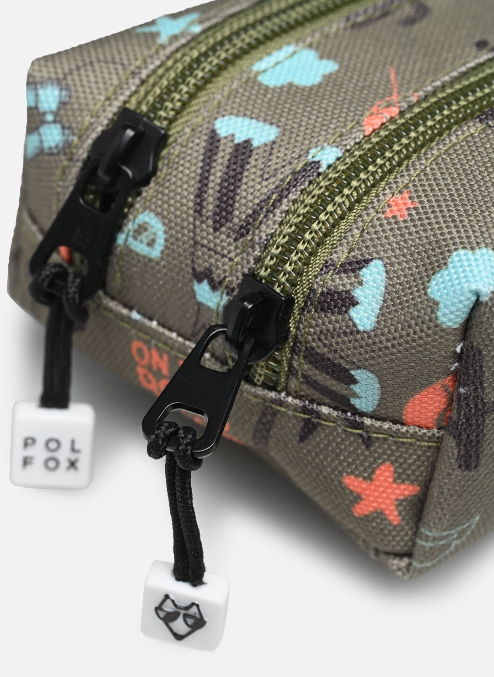 Trousses scolaire Trousse double ROAD TRIP garçon vert Pol Fox Trousses scolaire Trousse double ROAD TRIP garçon vert Kaki