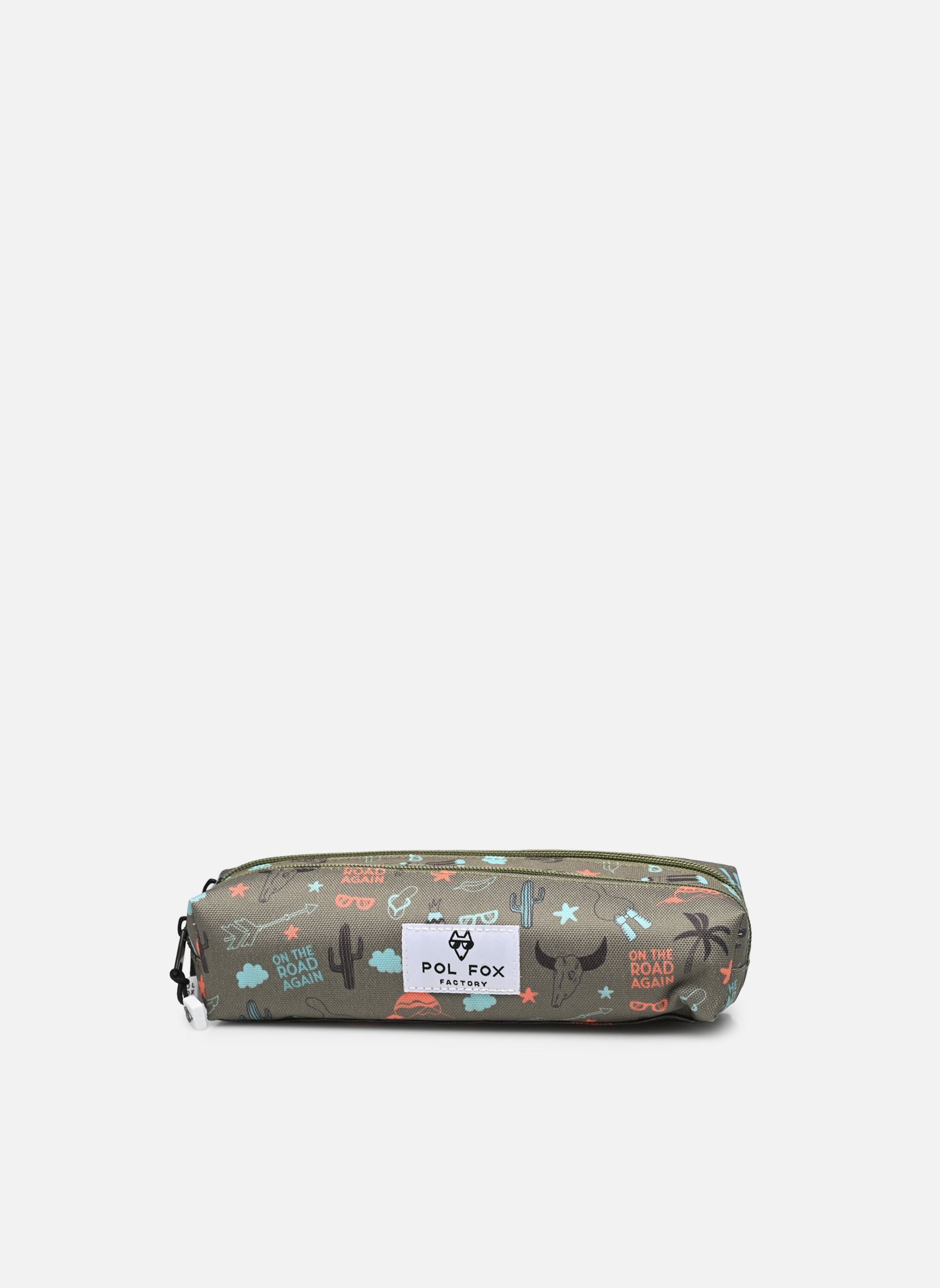 Trousses scolaire Trousse double ROAD TRIP garçon vert Pol Fox Trousses scolaire Trousse double ROAD TRIP garçon vert Kaki