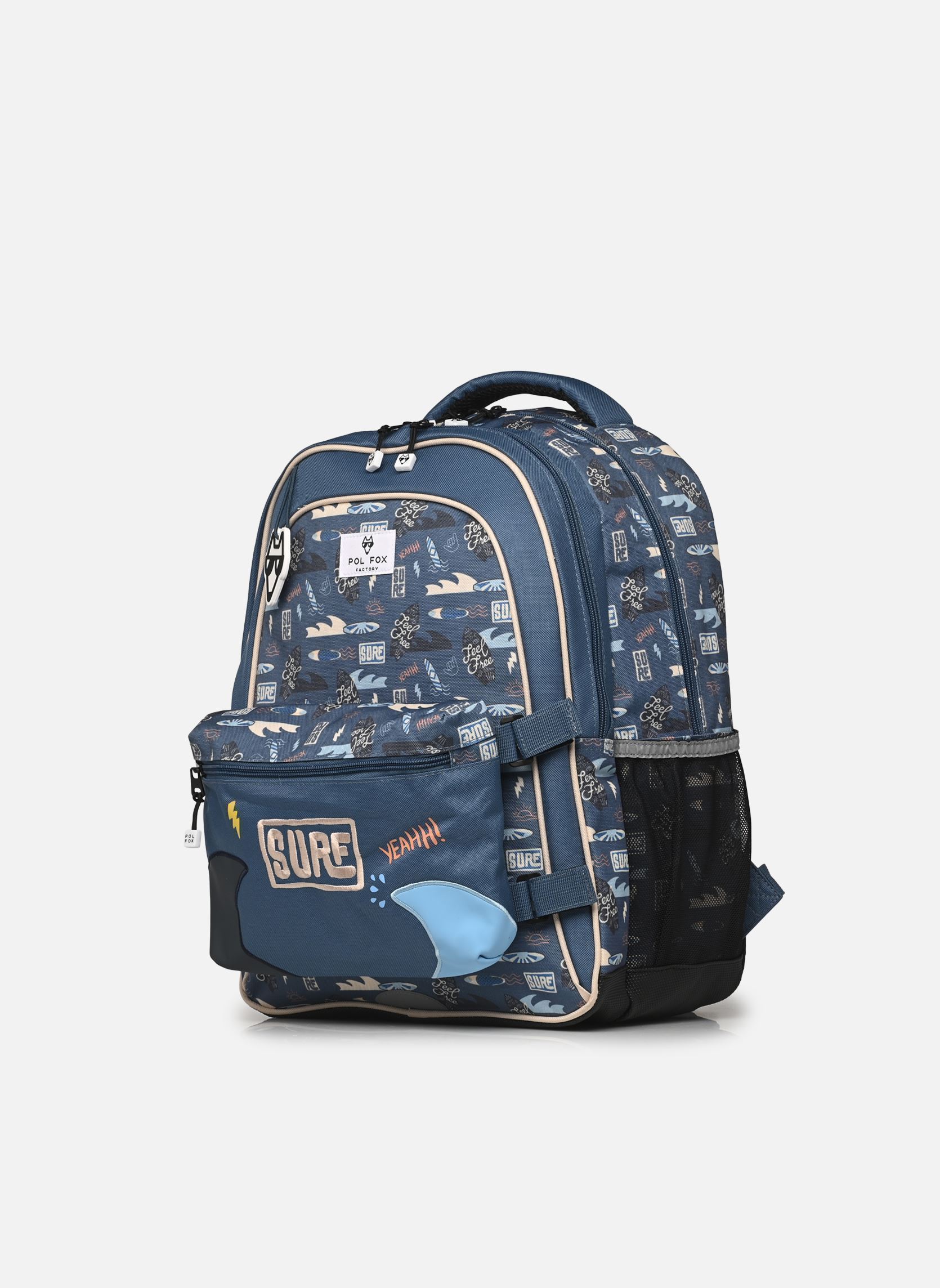 Cartables Sac à dos 2 compartiments SURF garçon bleu Pol Fox Cartables Sac à dos 2 compartiments SURF garçon bleu Bleu
