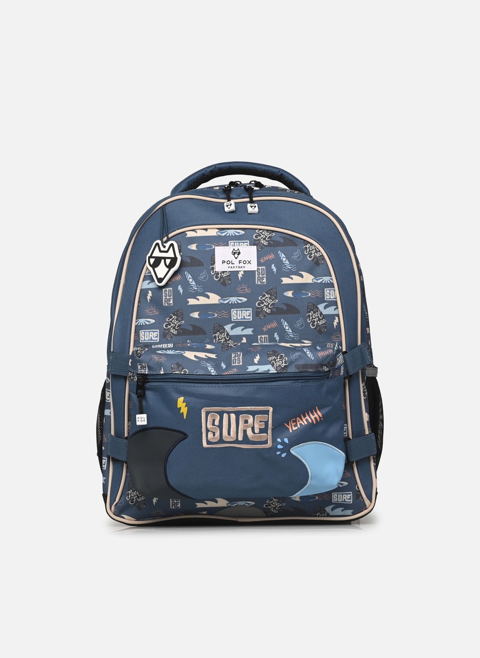 Cartables Sac à dos 2 compartiments SURF garçon bleu Pol Fox Cartables Sac à dos 2 compartiments SURF garçon bleu Bleu