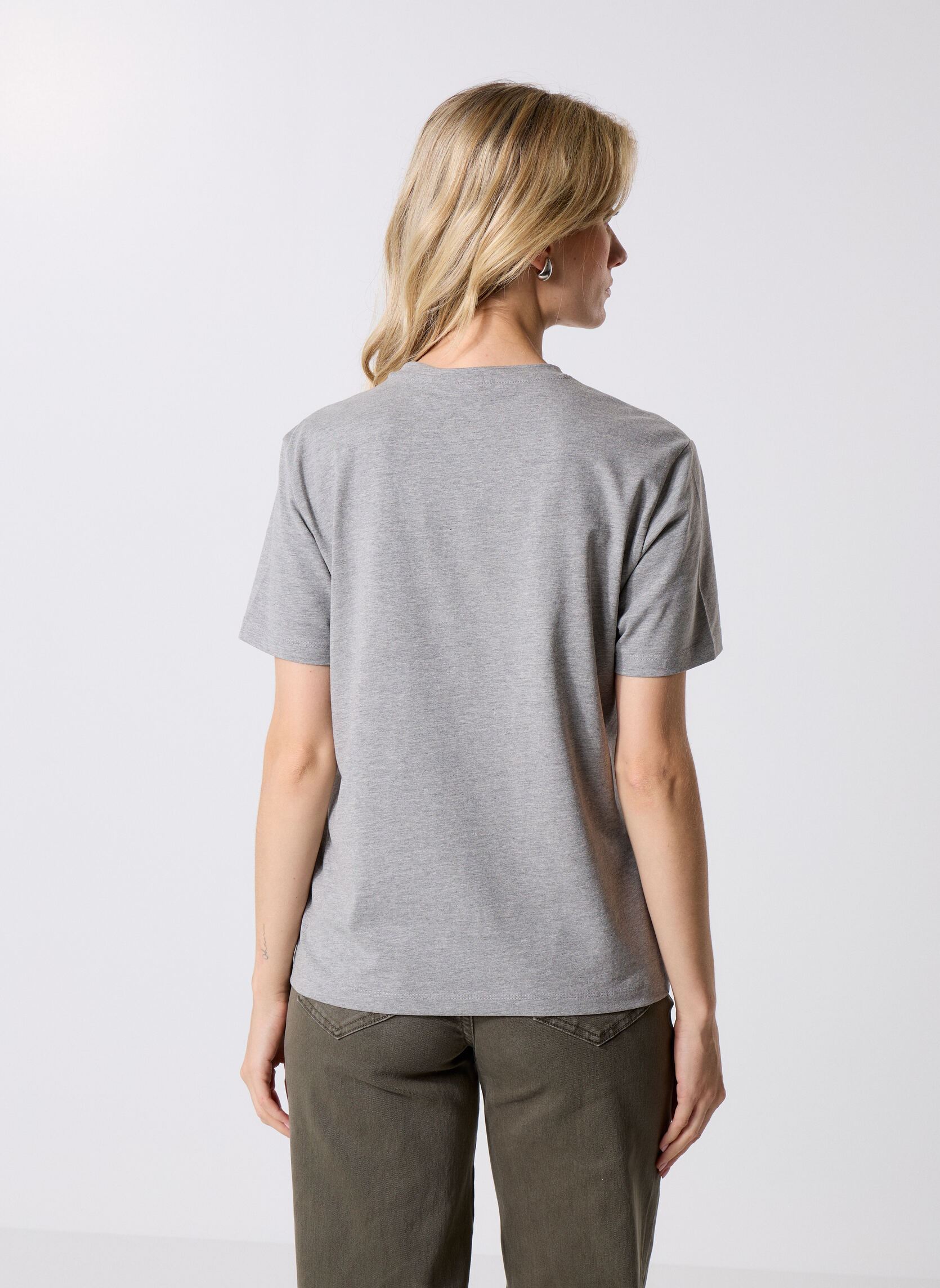 Kurzarm-T-Shirts Vinora S/S T-Shirt - Noos damen grau Vila Kurzarm-T-Shirts Vinora S/S T-Shirt - Noos damen grau MEDIUM GREY MELANGE