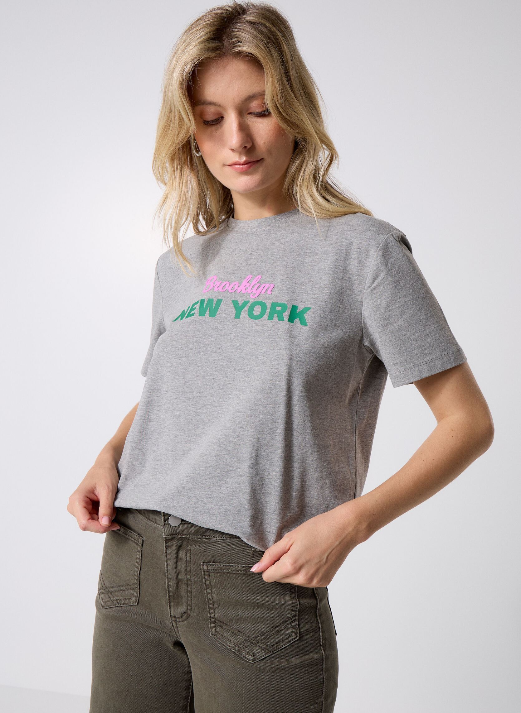 Kurzarm-T-Shirts Vinora S/S T-Shirt - Noos damen grau Vila Kurzarm-T-Shirts Vinora S/S T-Shirt - Noos damen grau MEDIUM GREY MELANGE