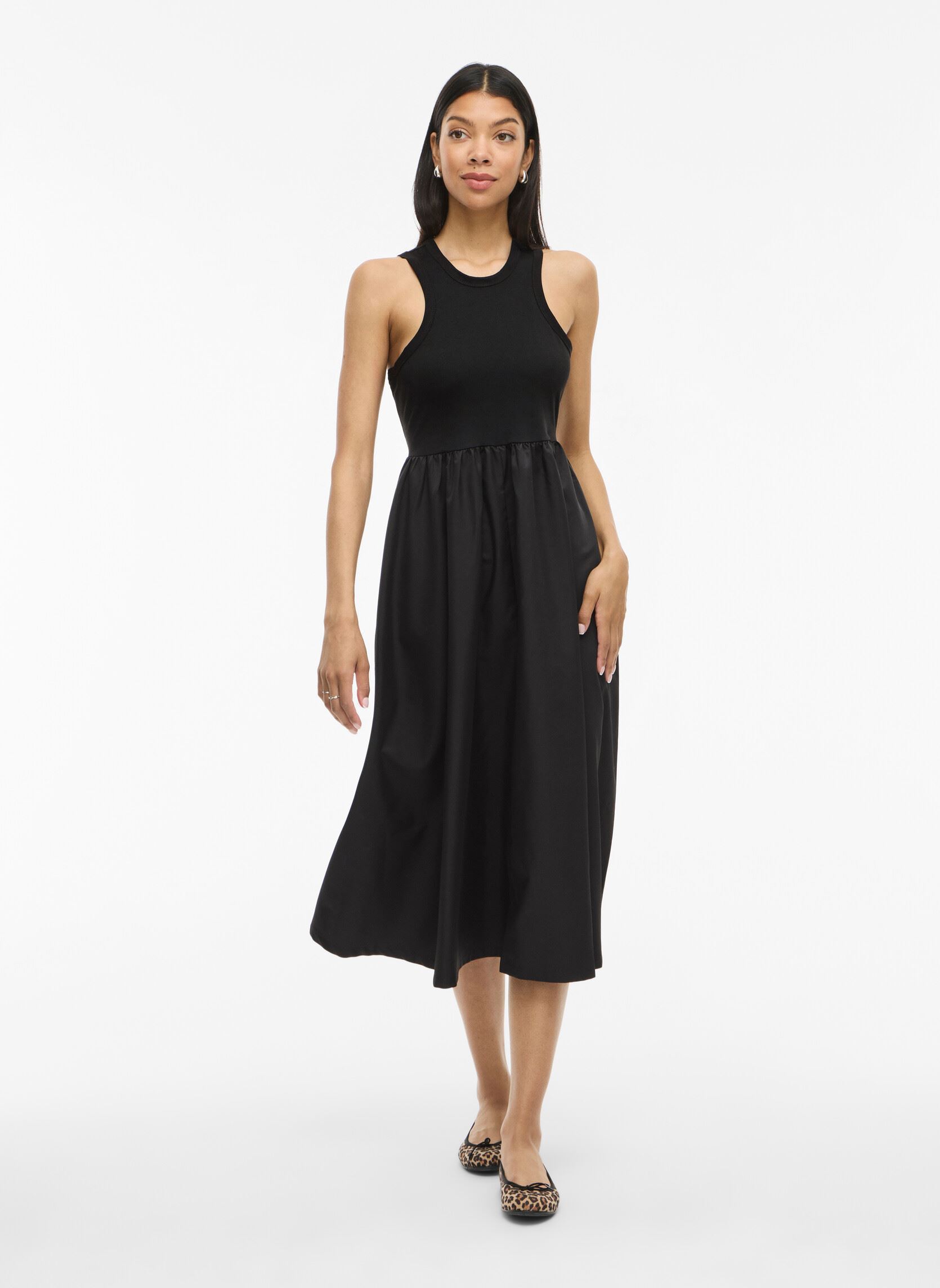 Robes longues Visonja S/L Midi Dress femme noir Vila Robes longues Visonja S/L Midi Dress femme noir Black