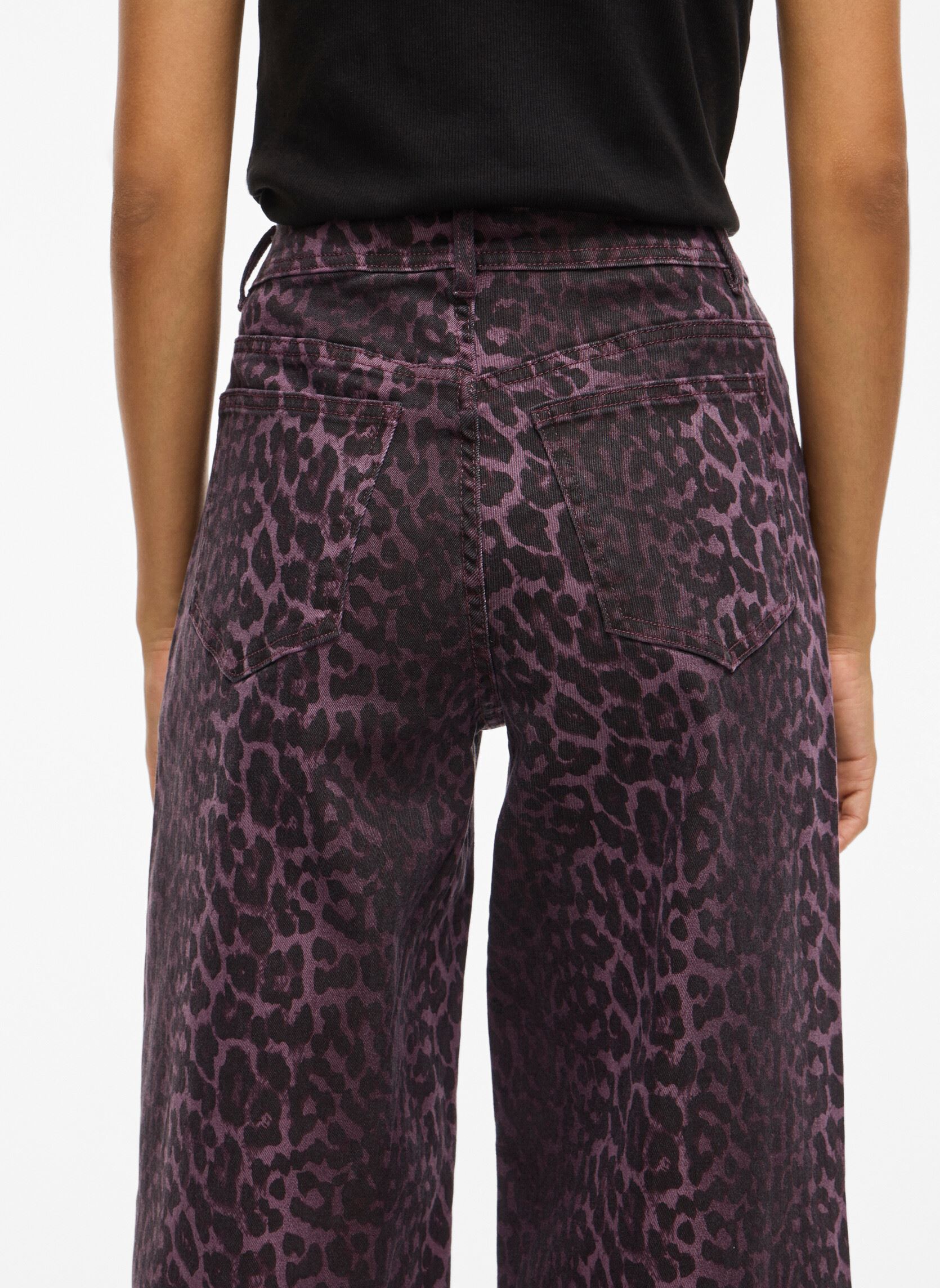 Wijde jeans / Flared Jeans Vichia Hw Colorful Leo Jeans dames paars Vila Wijde jeans / Flared Jeans Vichia Hw Colorful Leo Jeans dames paars Fig