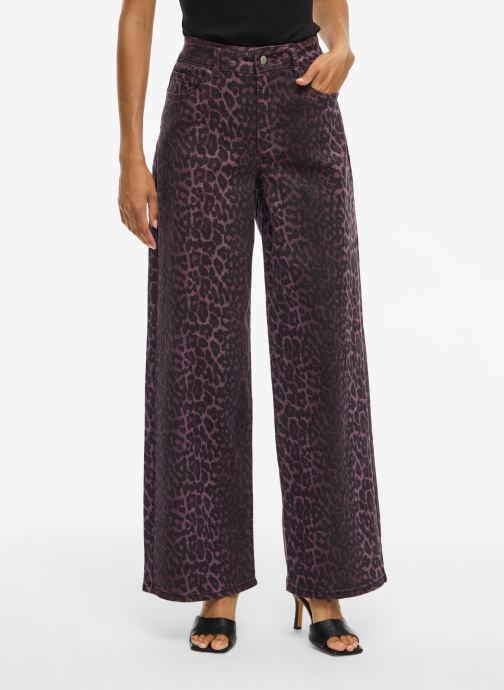 Vila Wijde jeans / Flared Jeans Vichia Hw Colorful Leo Jeans dames paars