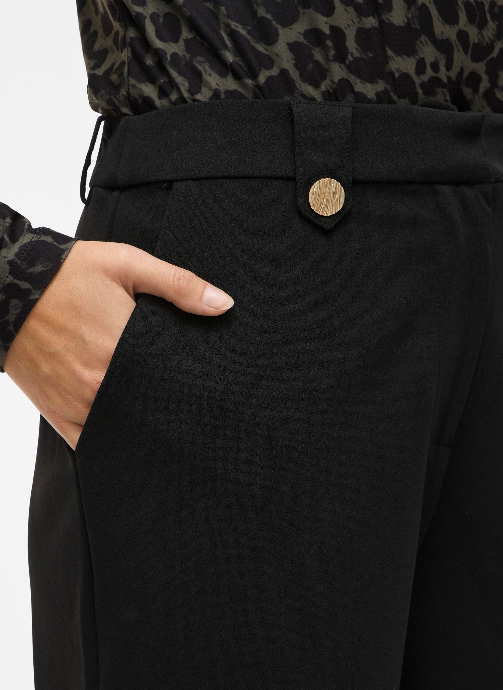 Pantalons droit Viclua Hw Wide Button Pants- Noos femme noir Vila Pantalons droit Viclua Hw Wide Button Pants- Noos femme noir Black