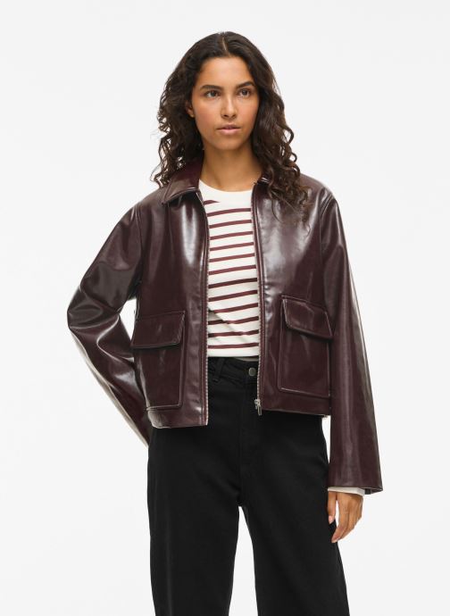 Vila Vestes Vijenora L/S Zip Short Jacket femme violet