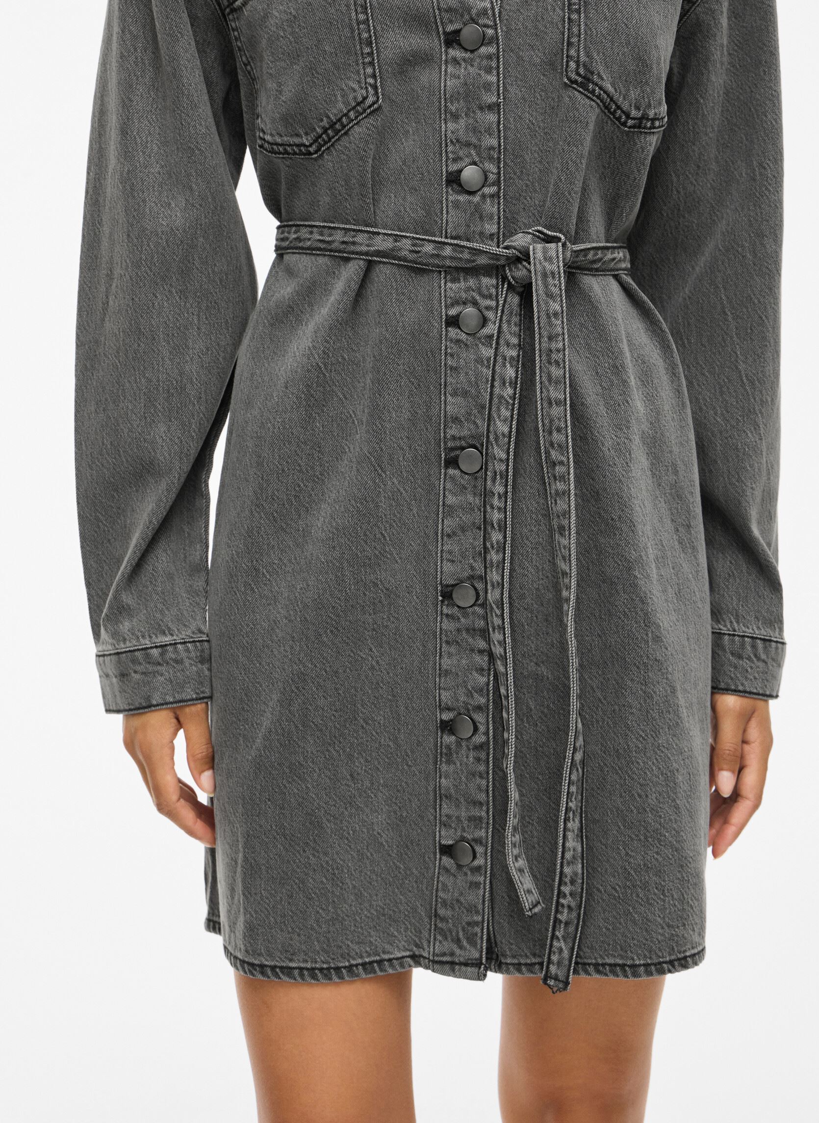 Camicioni Vikiki L/S Denim Shirt Dress Dgd donna grigio Vila Camicioni Vikiki L/S Denim Shirt Dress Dgd donna grigio DARK GREY DENIM
