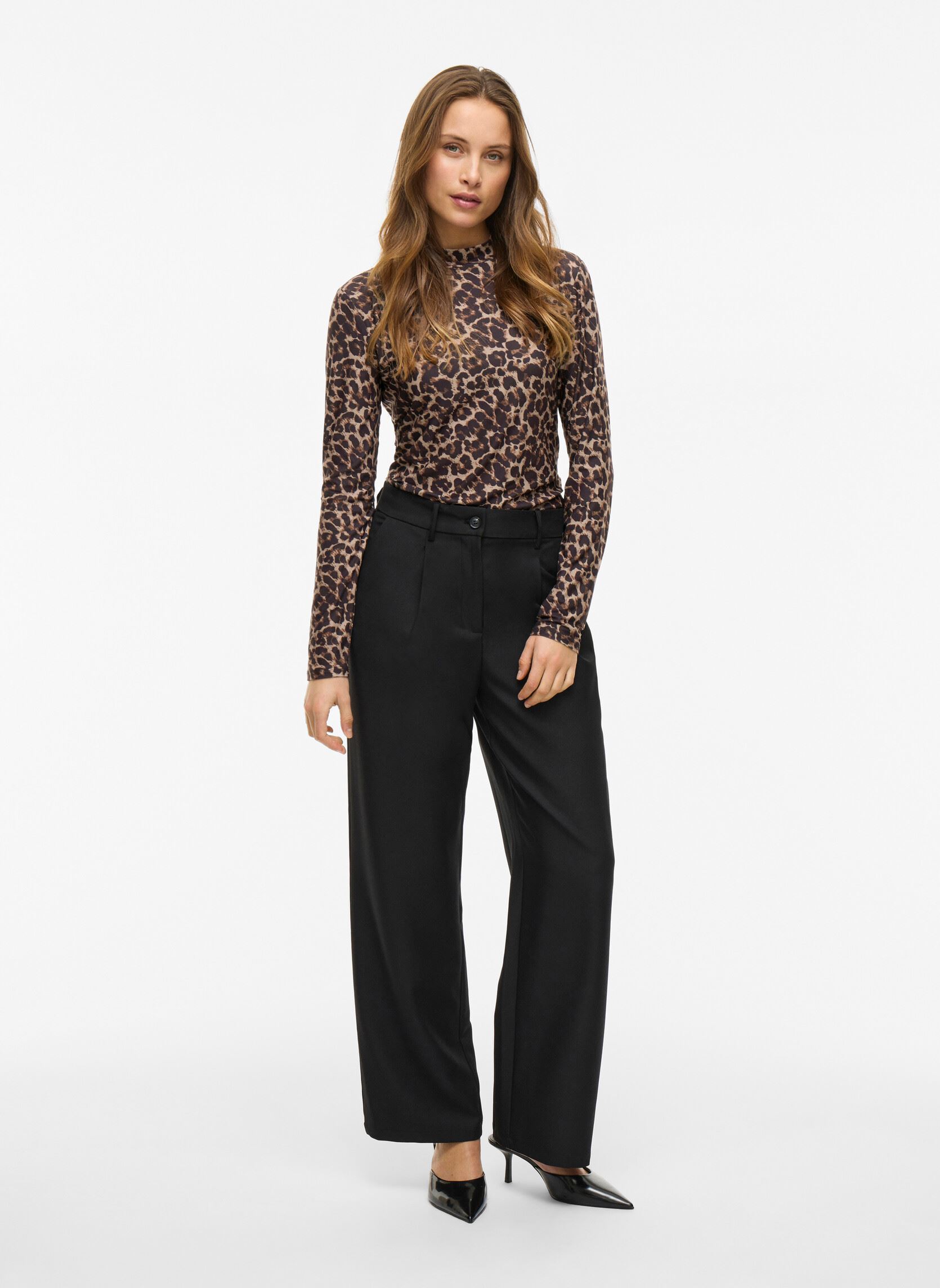 Langarm-T-Shirts Vileoa L/S High Neck Top - Noos damen braun Vila Langarm-T-Shirts Vileoa L/S High Neck Top - Noos damen braun NOMAD