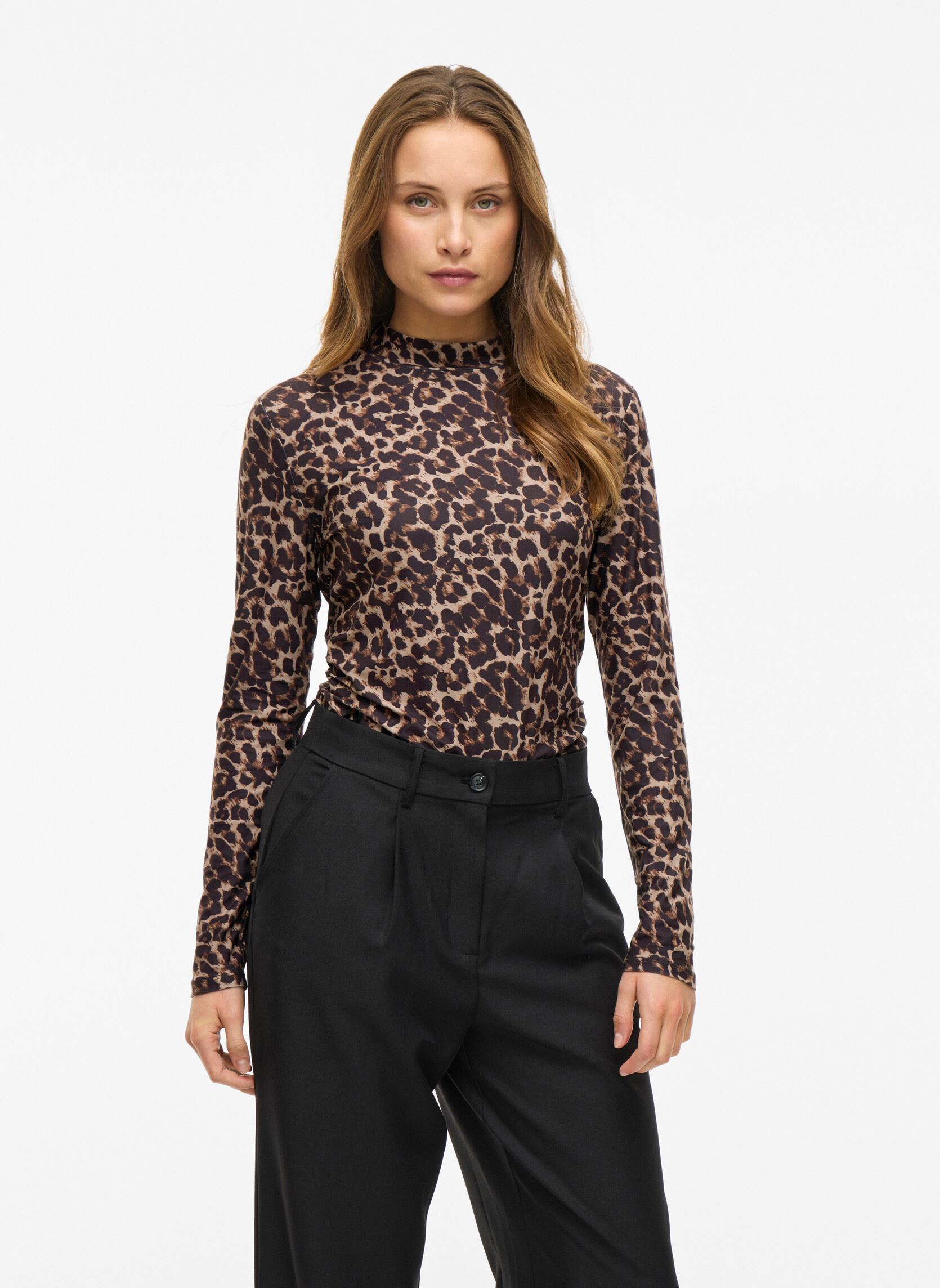 Langarm-T-Shirts Vileoa L/S High Neck Top - Noos damen braun Vila Langarm-T-Shirts Vileoa L/S High Neck Top - Noos damen braun NOMAD