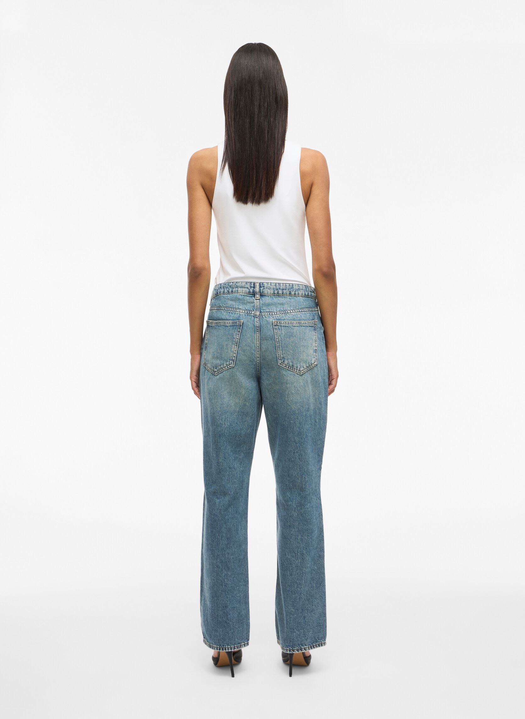 Wijde jeans / Flared Jeans Vimaria Creek Lw Relaxed Jeans Mbd252 dames blauw Vila Wijde jeans / Flared Jeans Vimaria Creek Lw Relaxed Jeans Mbd252 dames blauw Medium Blue Denim