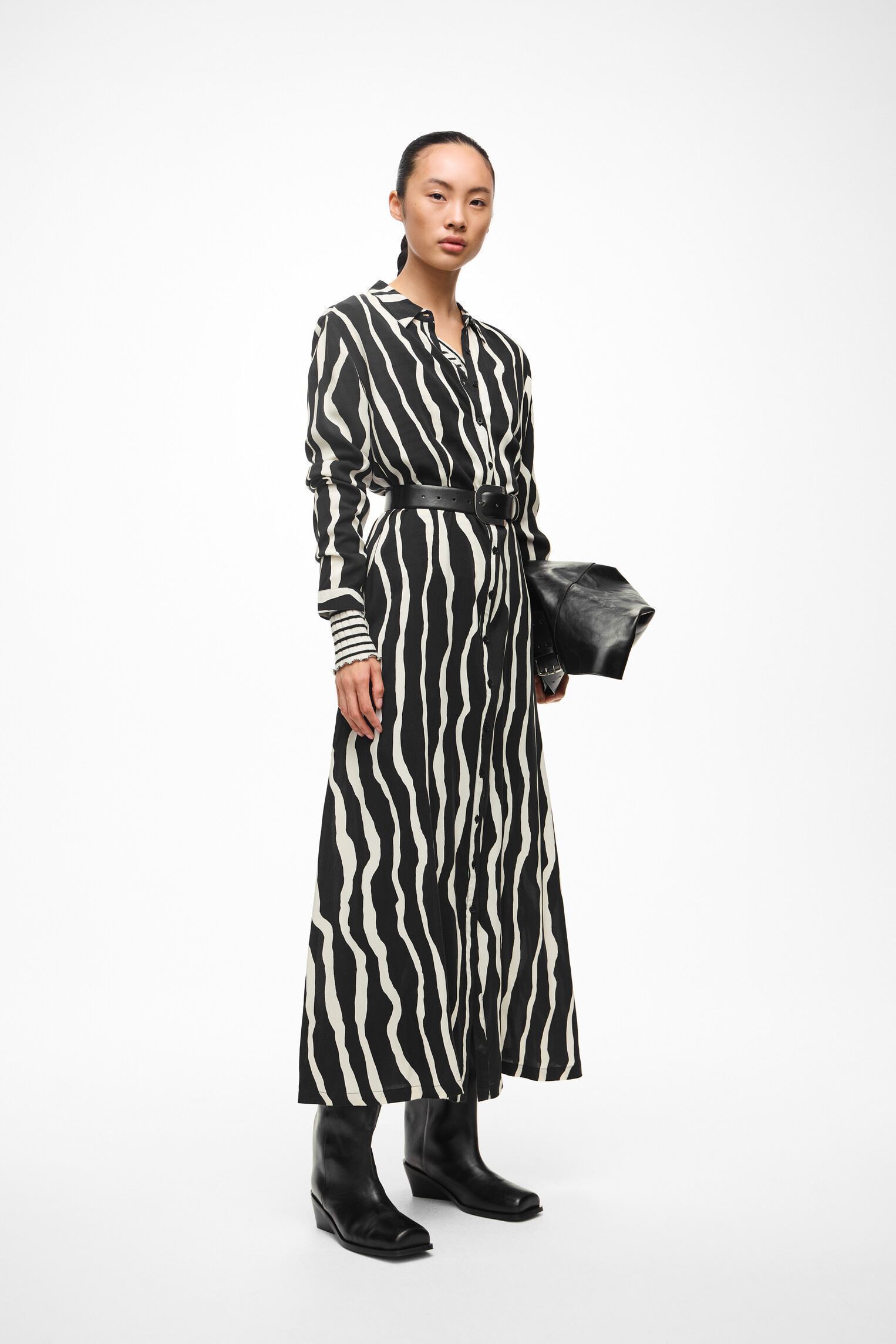 Robes longues Visusie L/S Ankle Shirt Dress femme noir Vila Robes longues Visusie L/S Ankle Shirt Dress femme noir BLACK BEAUTY