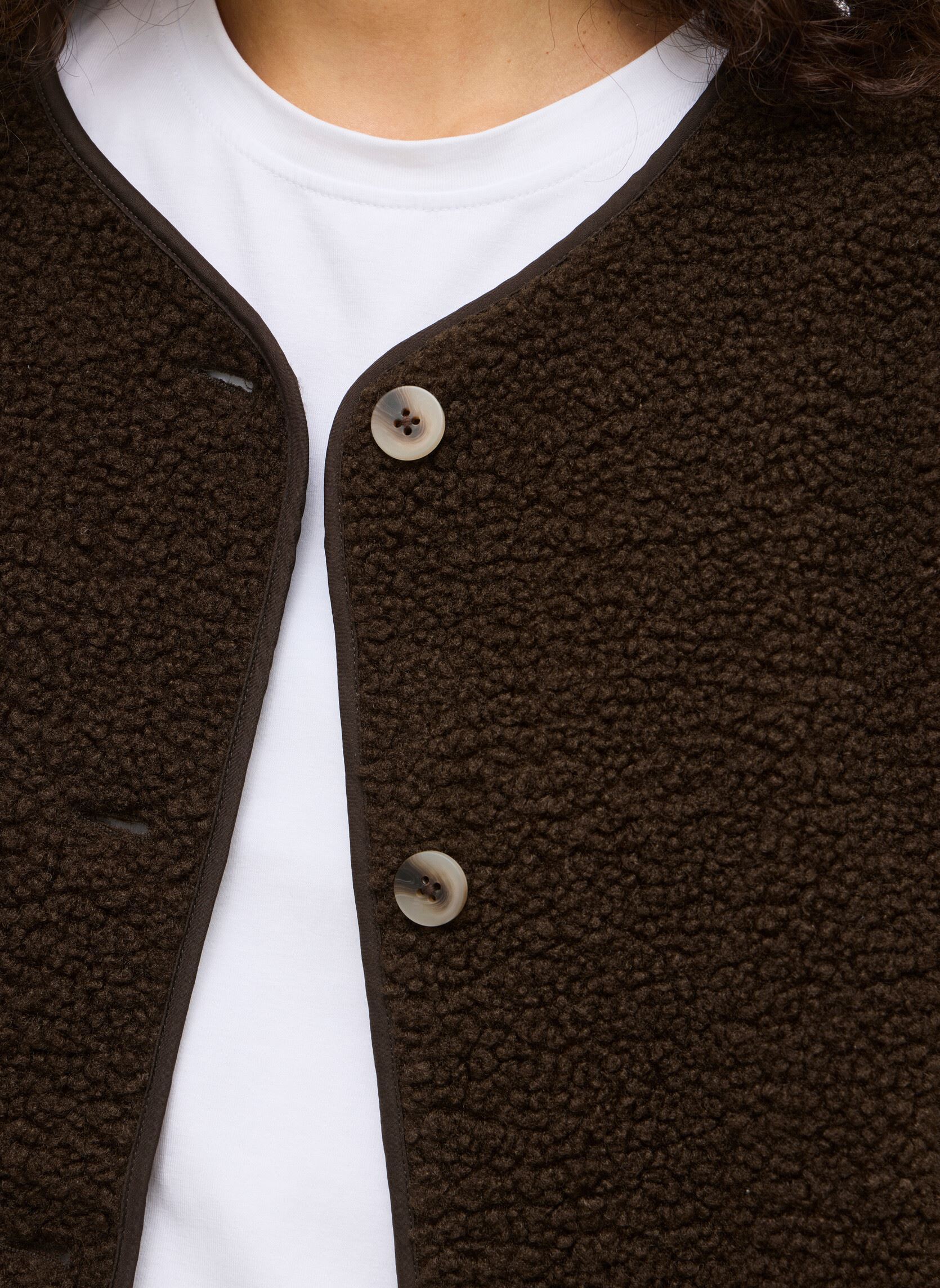 Vestes Viada Teddy Jacket femme marron Vila Vestes Viada Teddy Jacket femme marron Coffee Bean