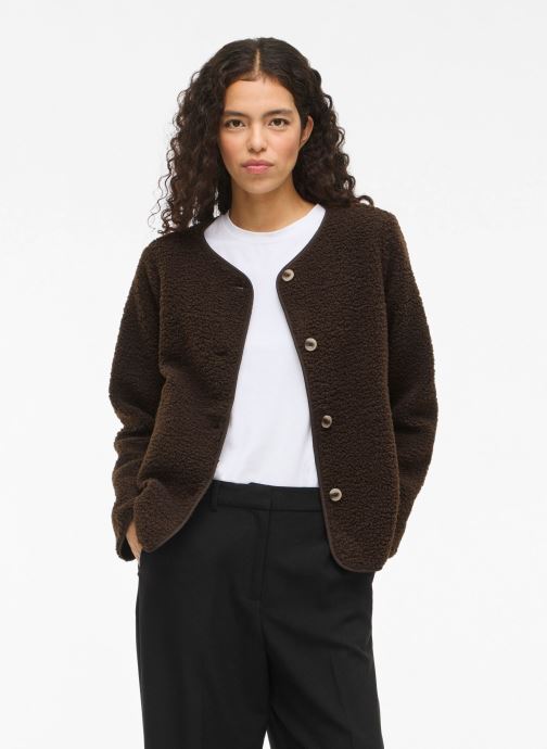 Vila Vestes Viada Teddy Jacket femme marron