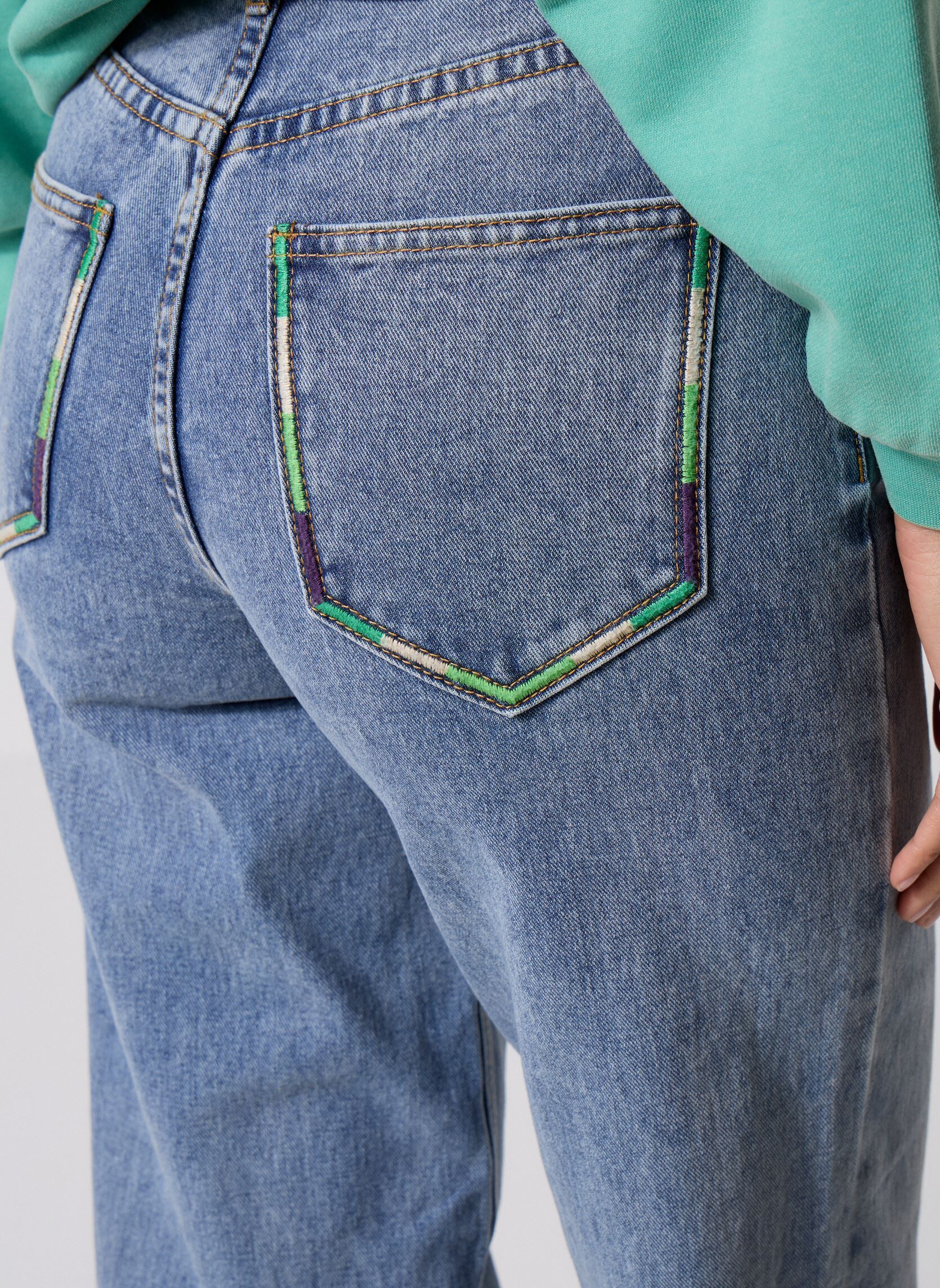 Wijde jeans / Flared Jeans Vifreya Hw Emb Jeans Lbd dames blauw Vila Wijde jeans / Flared Jeans Vifreya Hw Emb Jeans Lbd dames blauw Medium Blue Denim