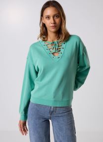 Sweater Vigley L/S Eyelet Detail Sweatshirt dames groen