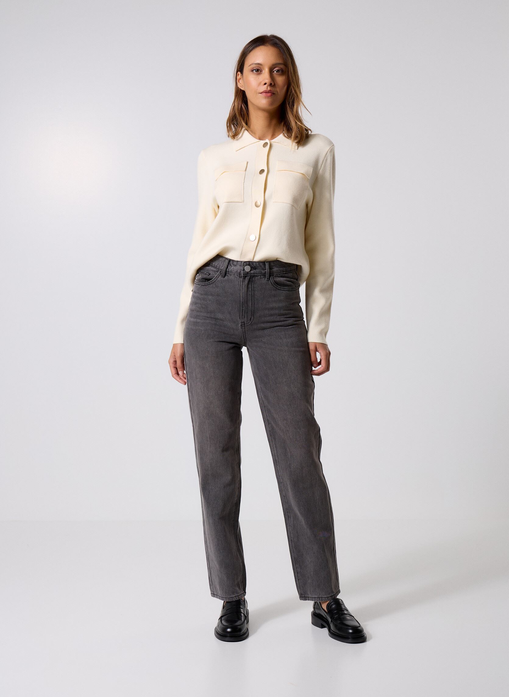 Jeans diritti Vikelly Ea Hw Straight Jeans Lgd01/C33 donna grigio Vila Jeans diritti Vikelly Ea Hw Straight Jeans Lgd01/C33 donna grigio LIGHT GREY DENIM