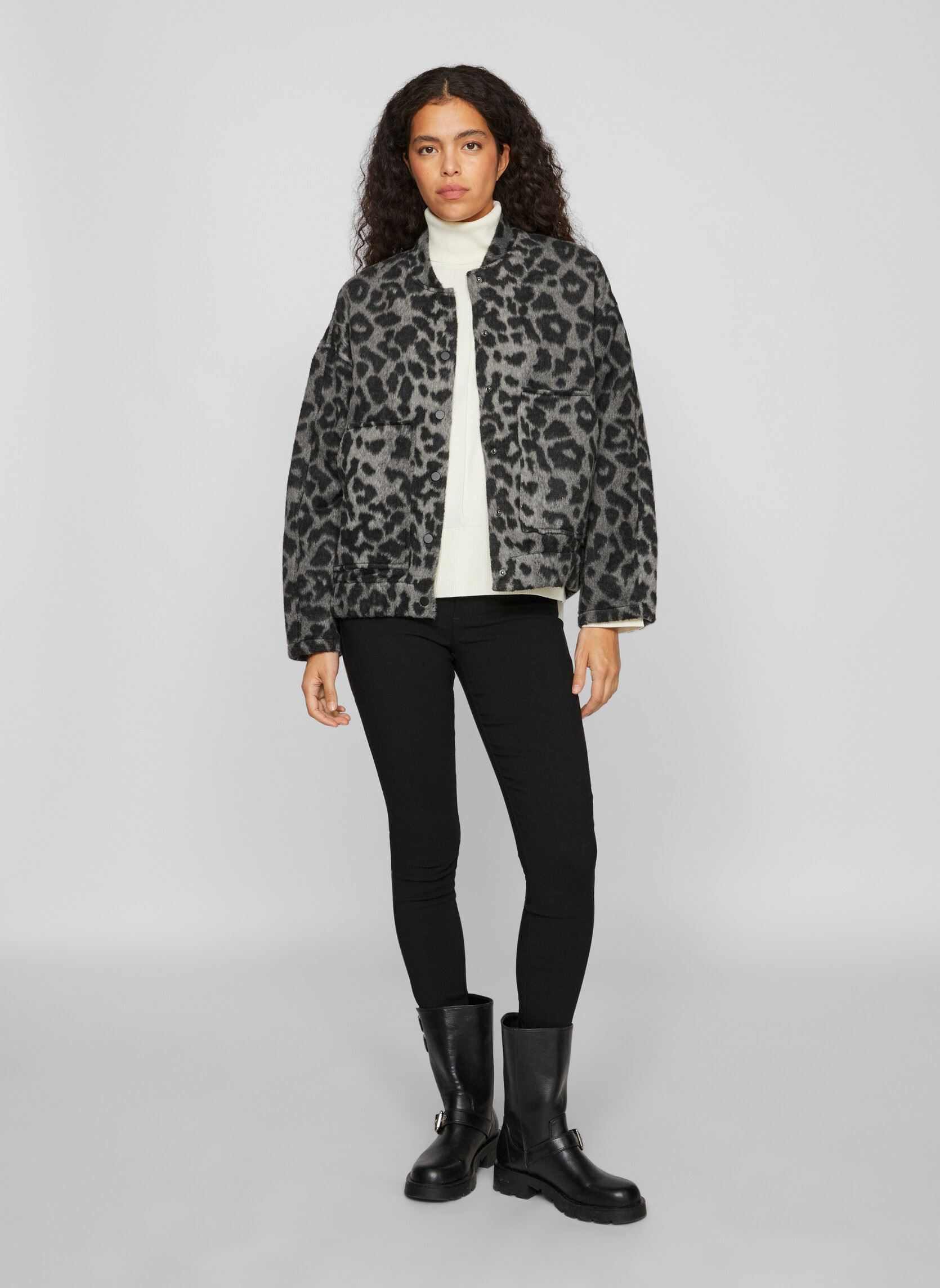 Bomberjacken Vikosa Bomber Jacket /1 damen grau Vila Bomberjacken Vikosa Bomber Jacket /1 damen grau DARK GREY