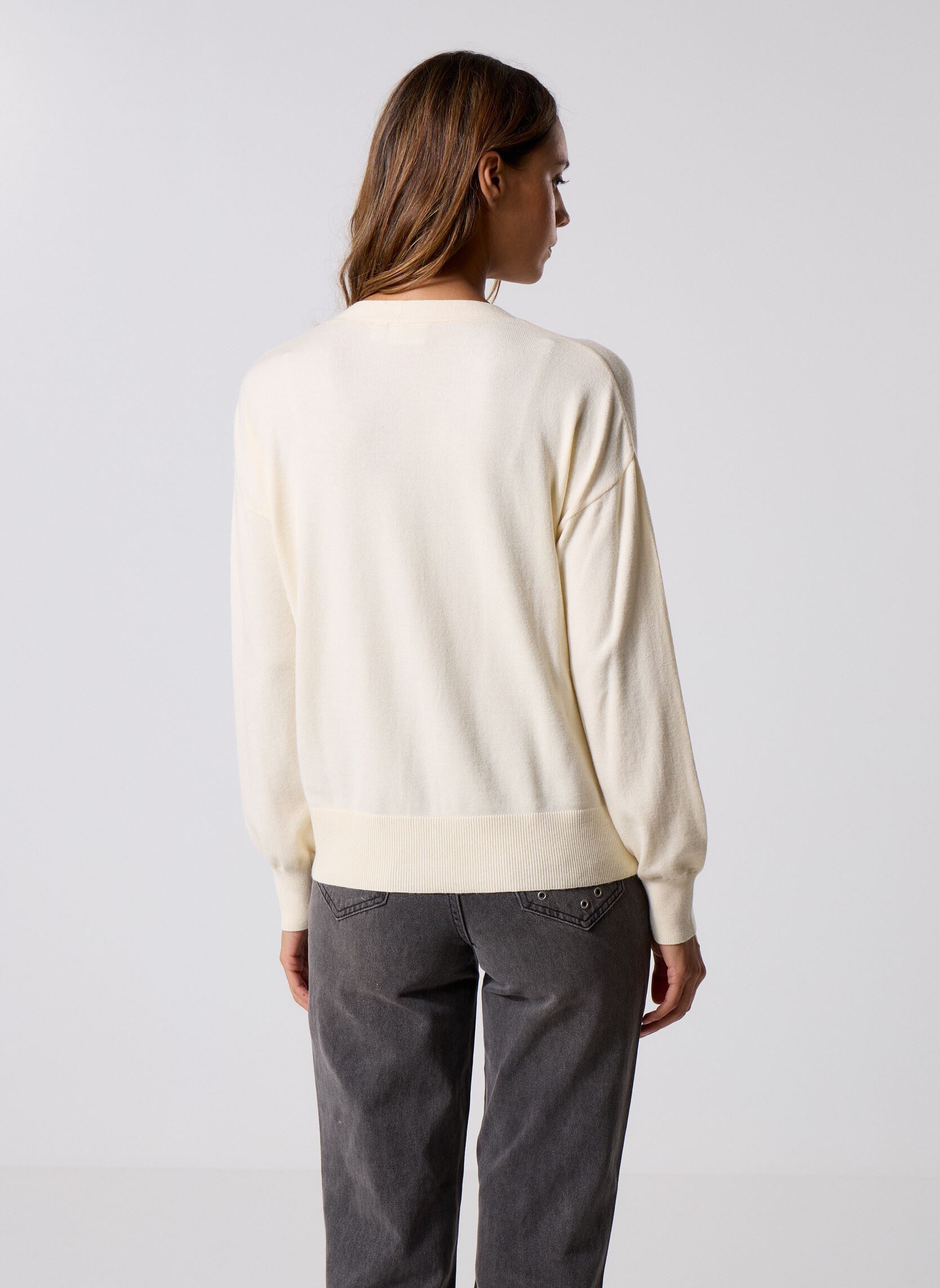 Gilets Vilucina V-Neck L/S Knit Cardigan/C33 femme blanc Vila Gilets Vilucina V-Neck L/S Knit Cardigan/C33 femme blanc Birch