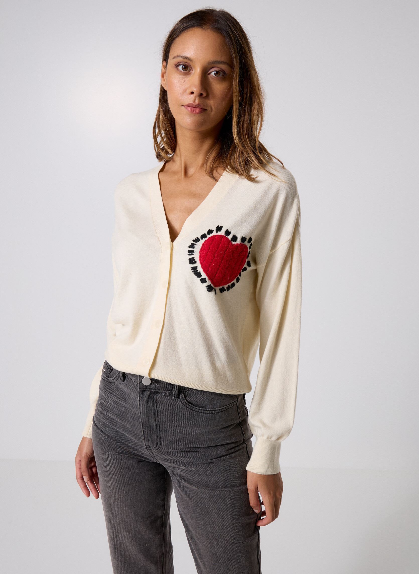 Gilets Vilucina V-Neck L/S Knit Cardigan/C33 femme blanc Vila Gilets Vilucina V-Neck L/S Knit Cardigan/C33 femme blanc Birch