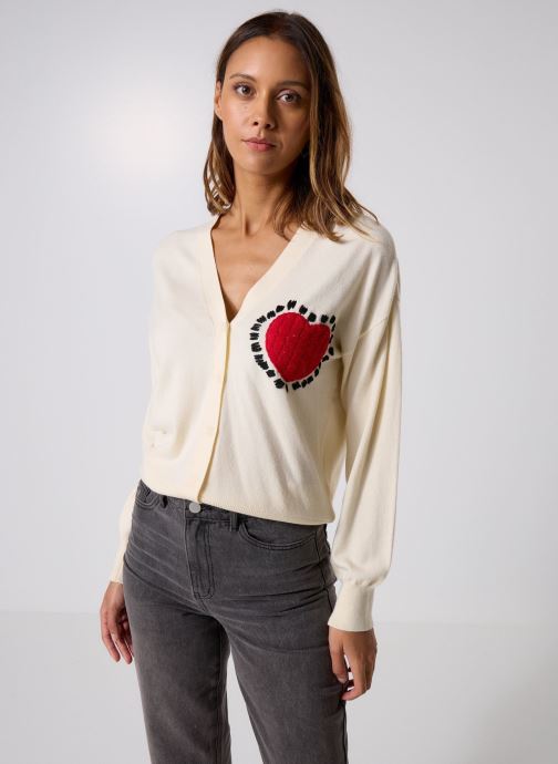 Vila Vesten Vilucina V-Neck L/S Knit Cardigan/C33 dames wit