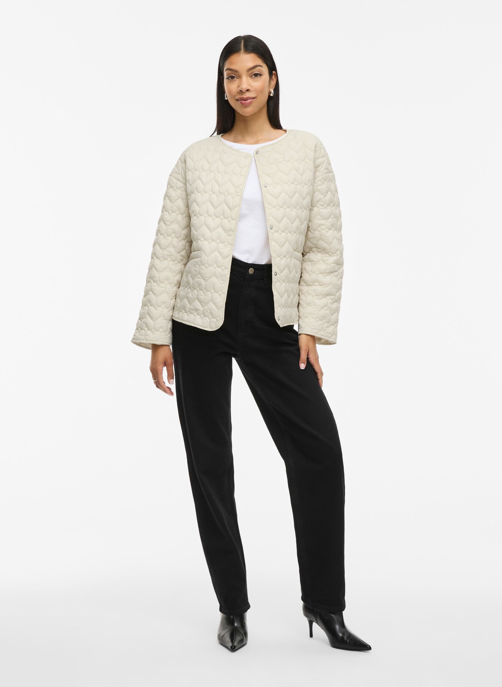 Jacken Visilla L/S Quilted Jacket damen weiß Vila Jacken Visilla L/S Quilted Jacket damen weiß Birch