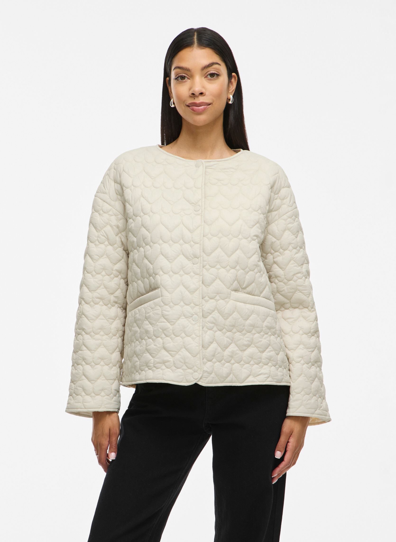 Jacken Visilla L/S Quilted Jacket damen weiß Vila Jacken Visilla L/S Quilted Jacket damen weiß Birch
