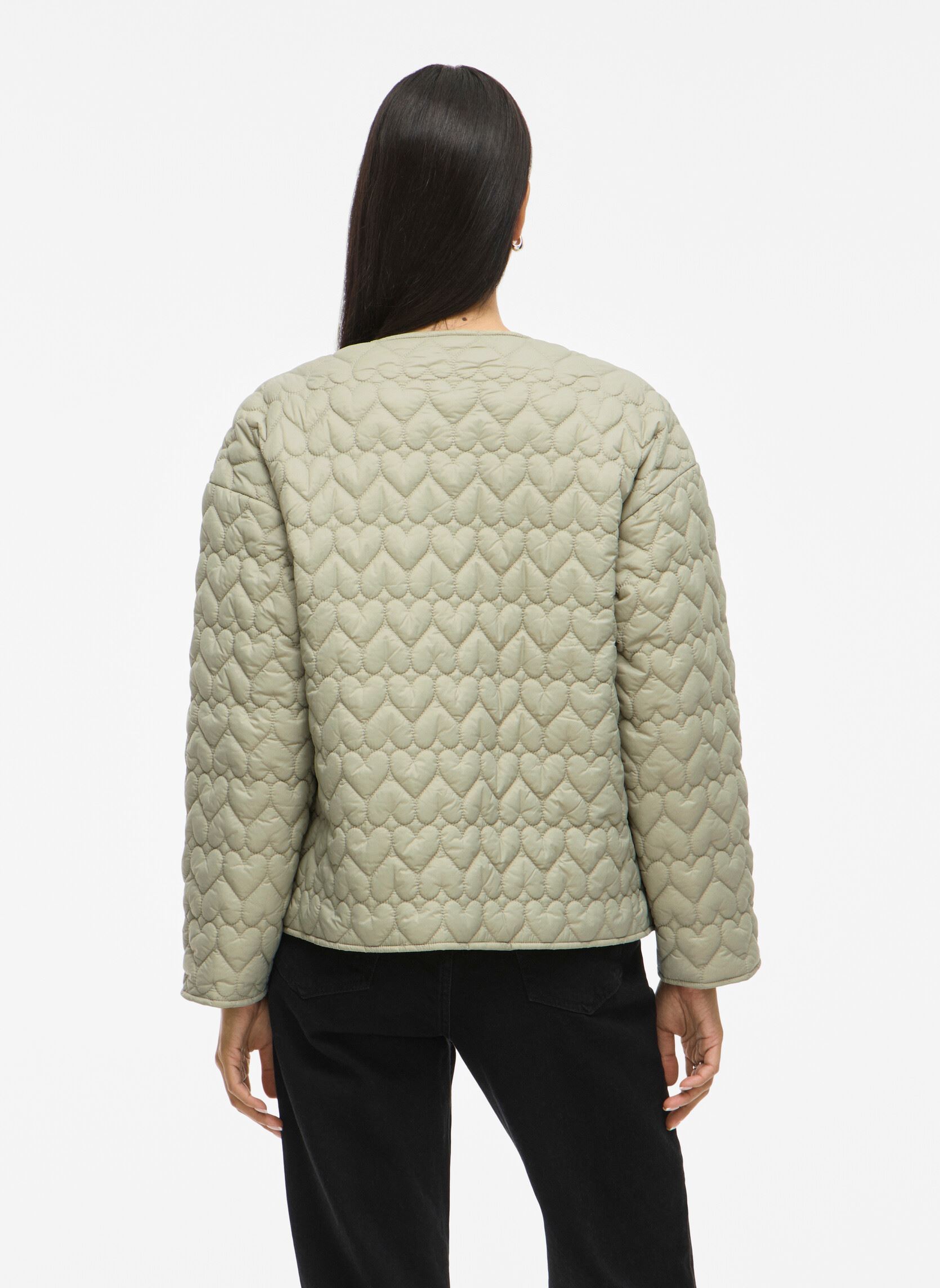 Jassen Visilla L/S Quilted Jacket dames groen Vila Jassen Visilla L/S Quilted Jacket dames groen Elm