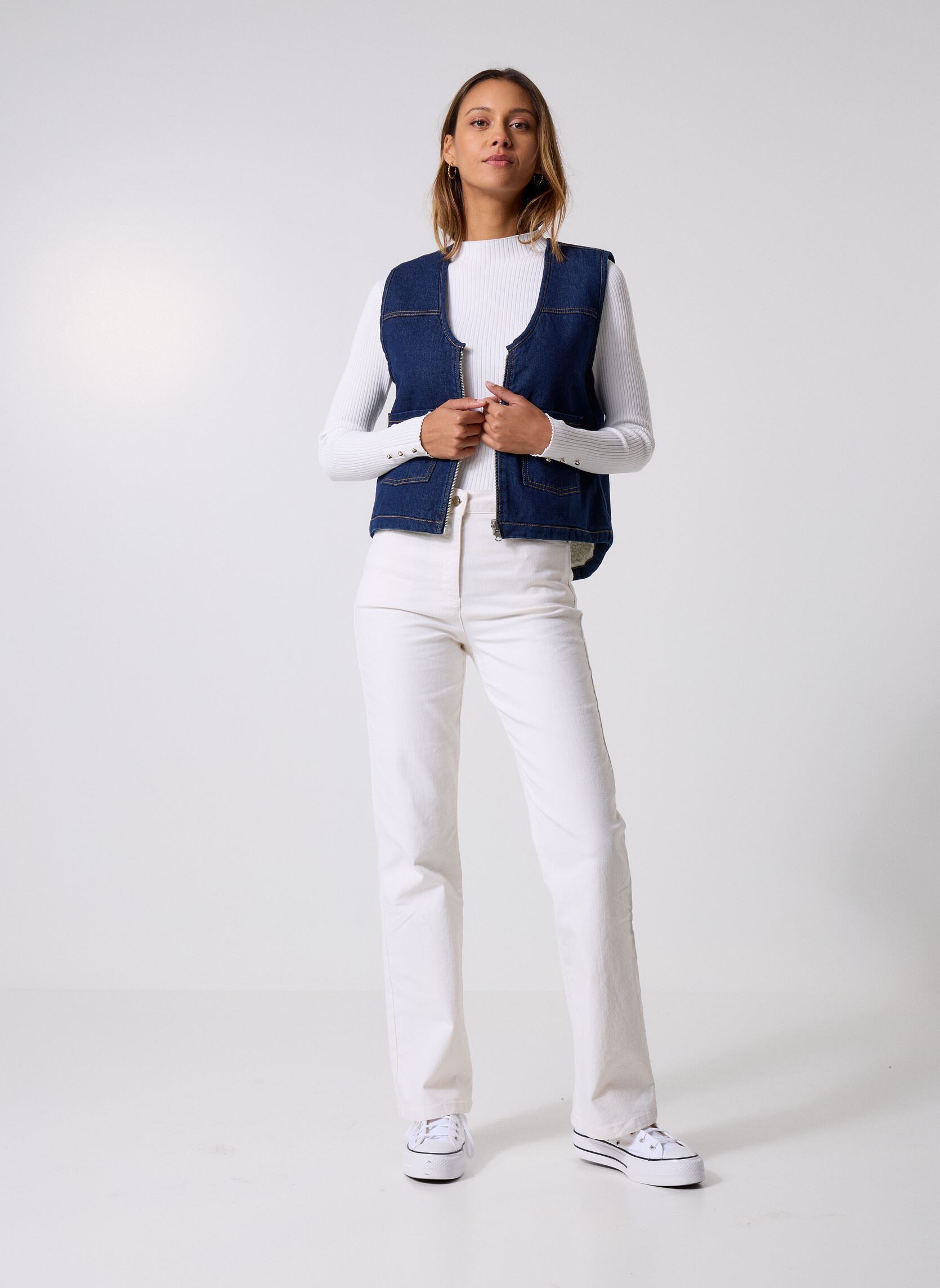 Westen Vistrazy S/L Rev Denim Vest damen blau Vila Westen Vistrazy S/L Rev Denim Vest damen blau Dark Blue Denim