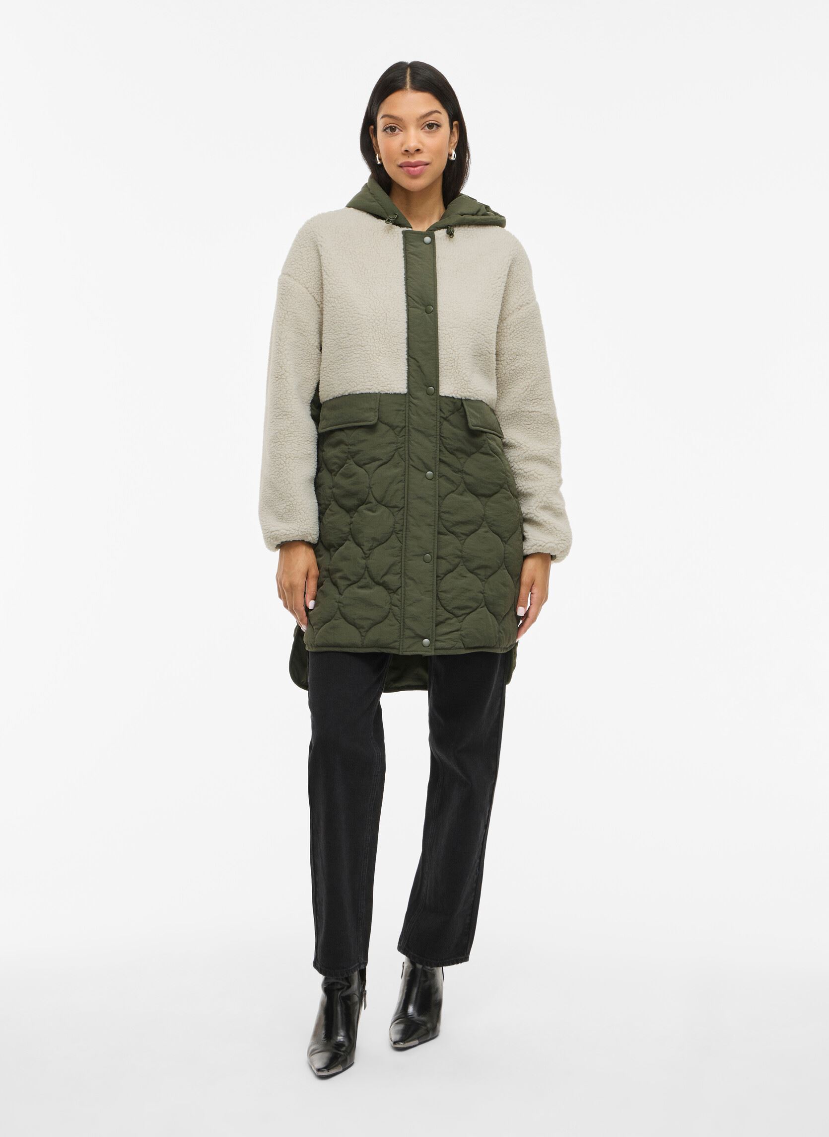 Mantels Vitone L/S Coat/Tb dames bruin Vila Mantels Vitone L/S Coat/Tb dames bruin Feather Gray