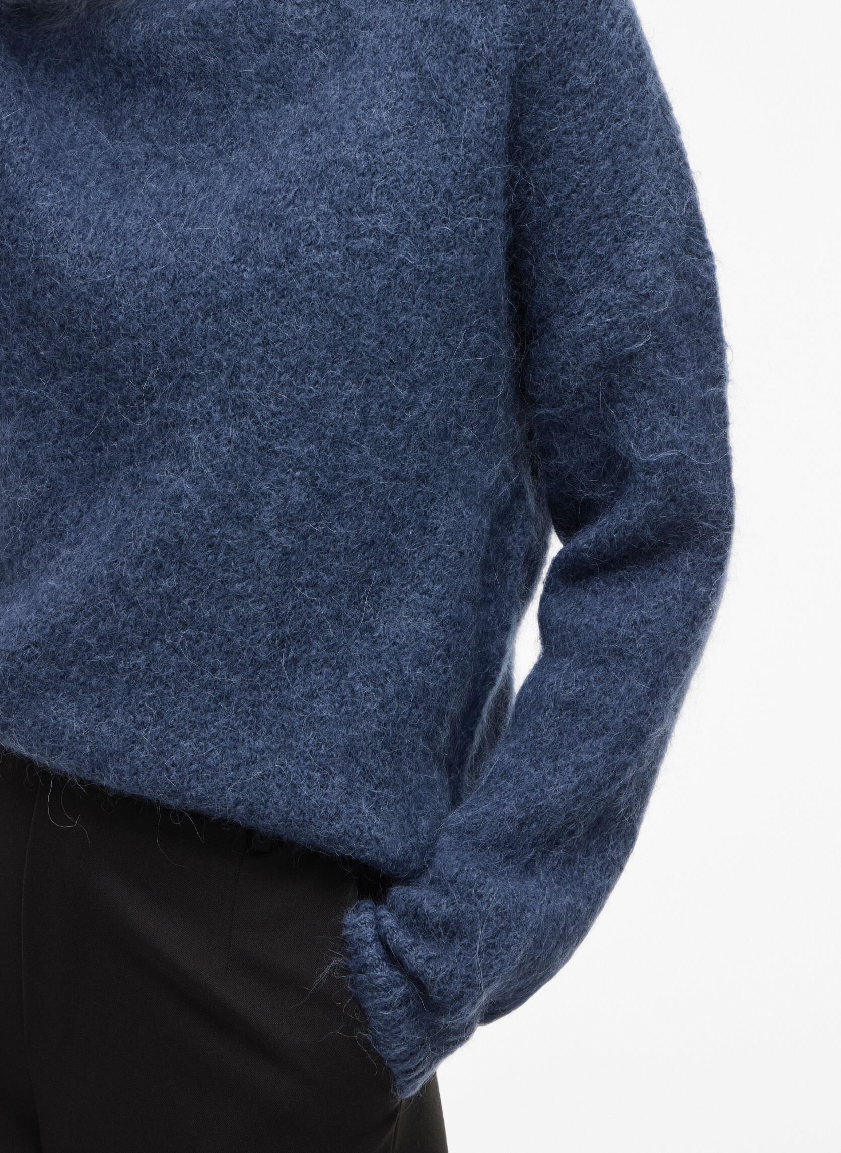 Pulls Vibennu Funnelneck L/S Knit Top femme bleu Vila Pulls Vibennu Funnelneck L/S Knit Top femme bleu Vintage indigo