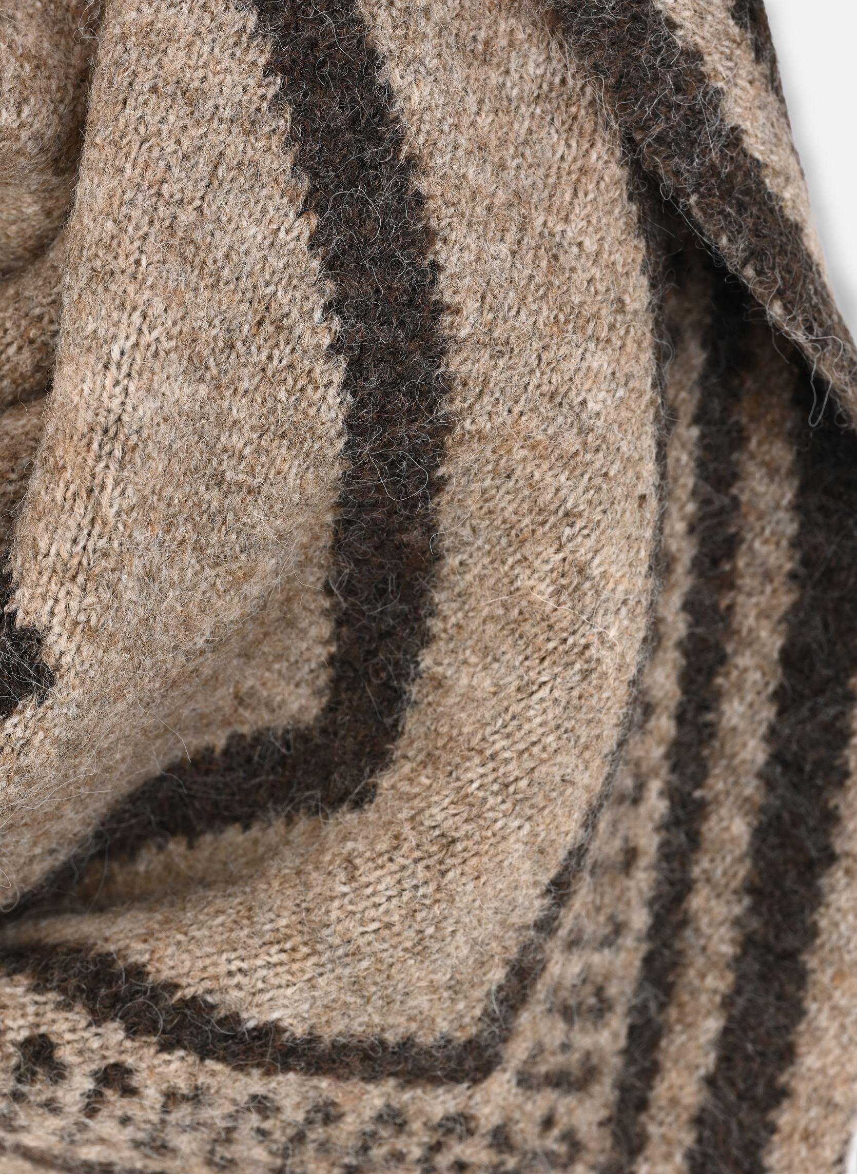 Echarpes Vicallis Jacquard Knit Scarf/Ef femme beige Vila Echarpes Vicallis Jacquard Knit Scarf/Ef femme beige Dark Natural Melange