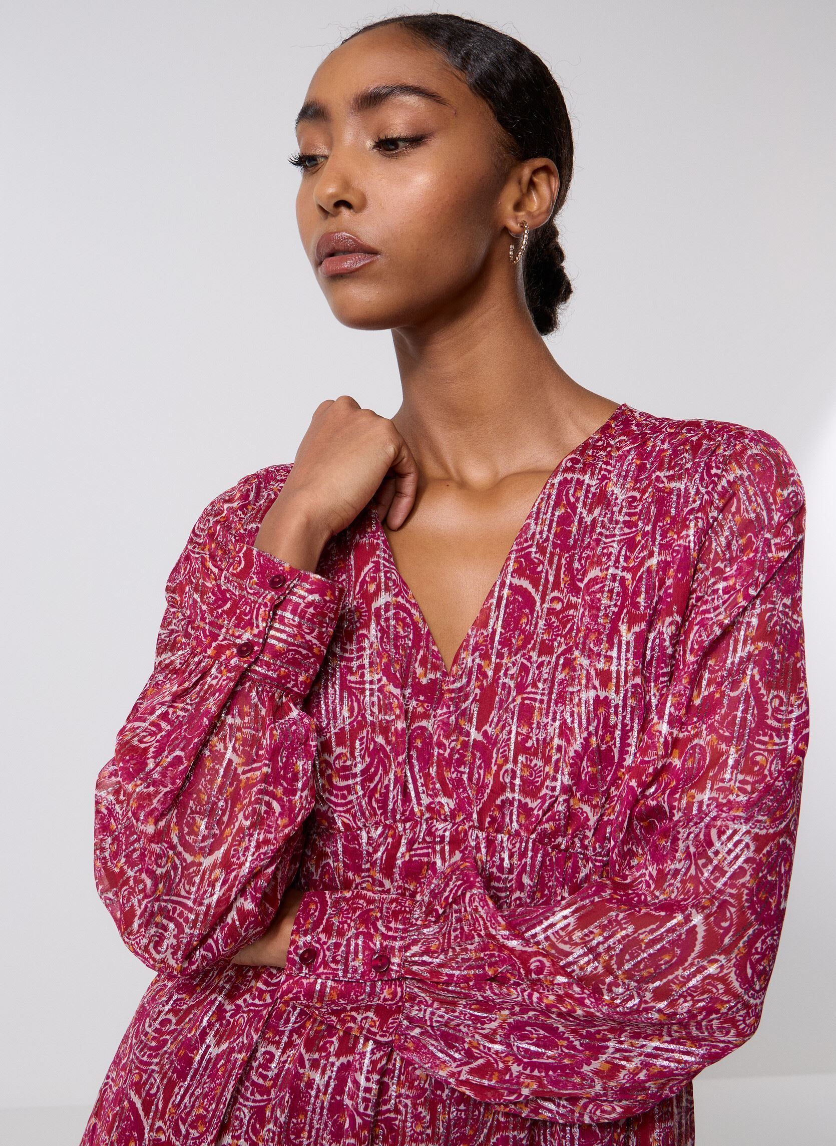 Robes longues Viganza Rio V-Neck L/S Midi Dress femme rose Vila Robes longues Viganza Rio V-Neck L/S Midi Dress femme rose Boysenberry