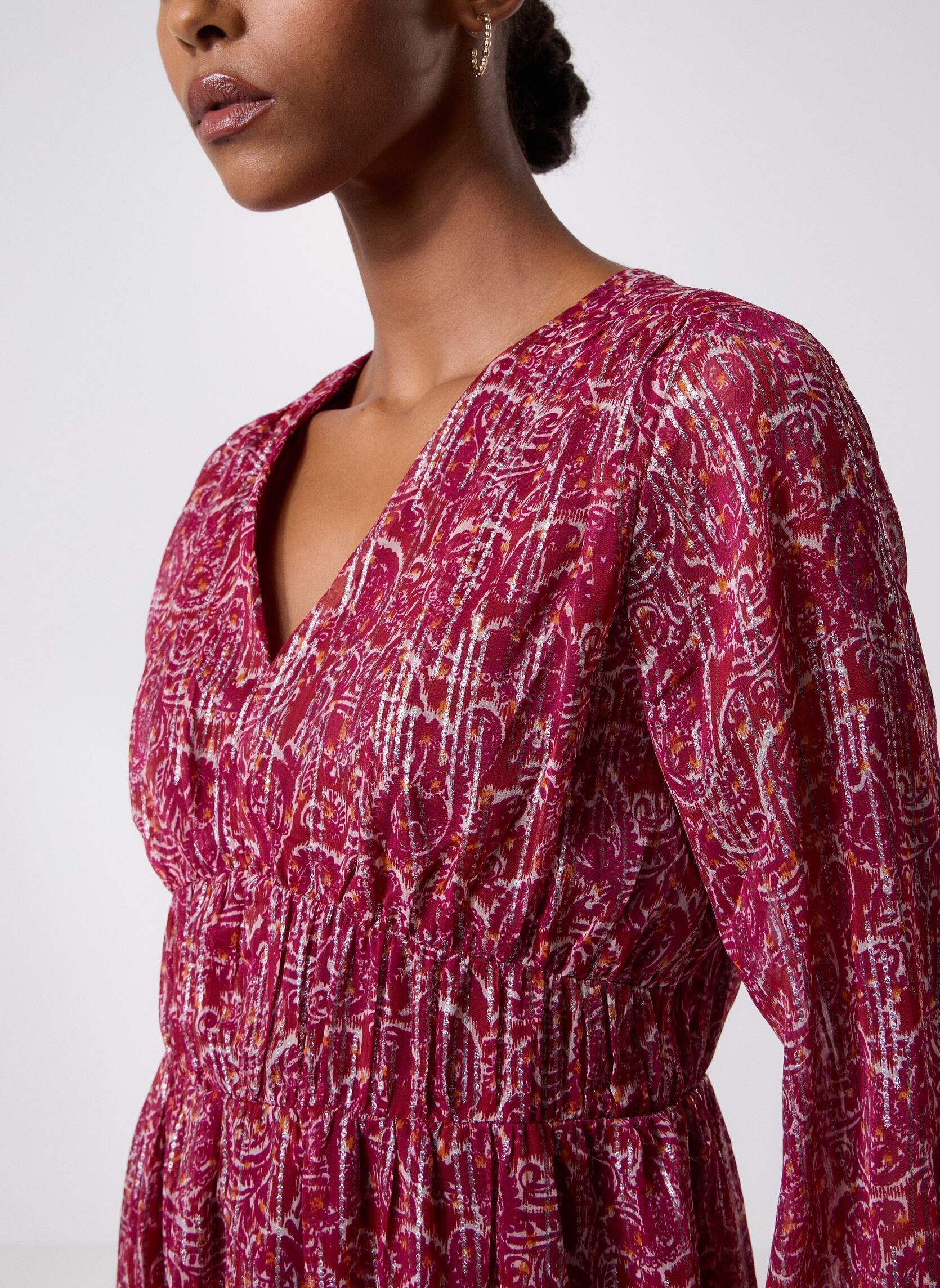 Robes longues Viganza Rio V-Neck L/S Midi Dress femme rose Vila Robes longues Viganza Rio V-Neck L/S Midi Dress femme rose Boysenberry