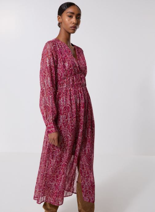 Vila Robes longues Viganza Rio V-Neck L/S Midi Dress femme rose