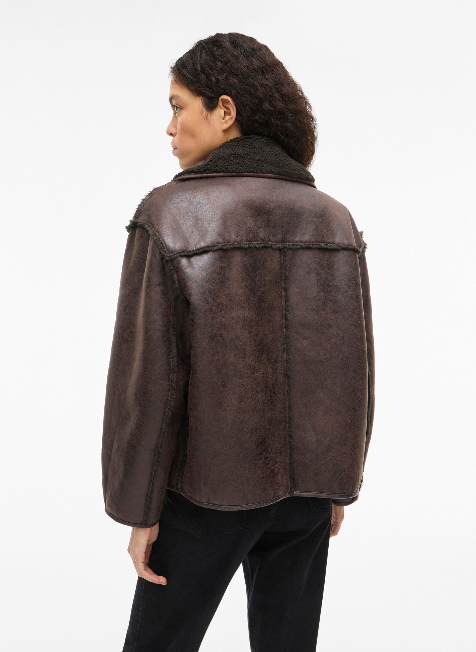 Bomberjacks Vikadera L/S Shearling Jacket dames bruin Vila Bomberjacks Vikadera L/S Shearling Jacket dames bruin Demitasse