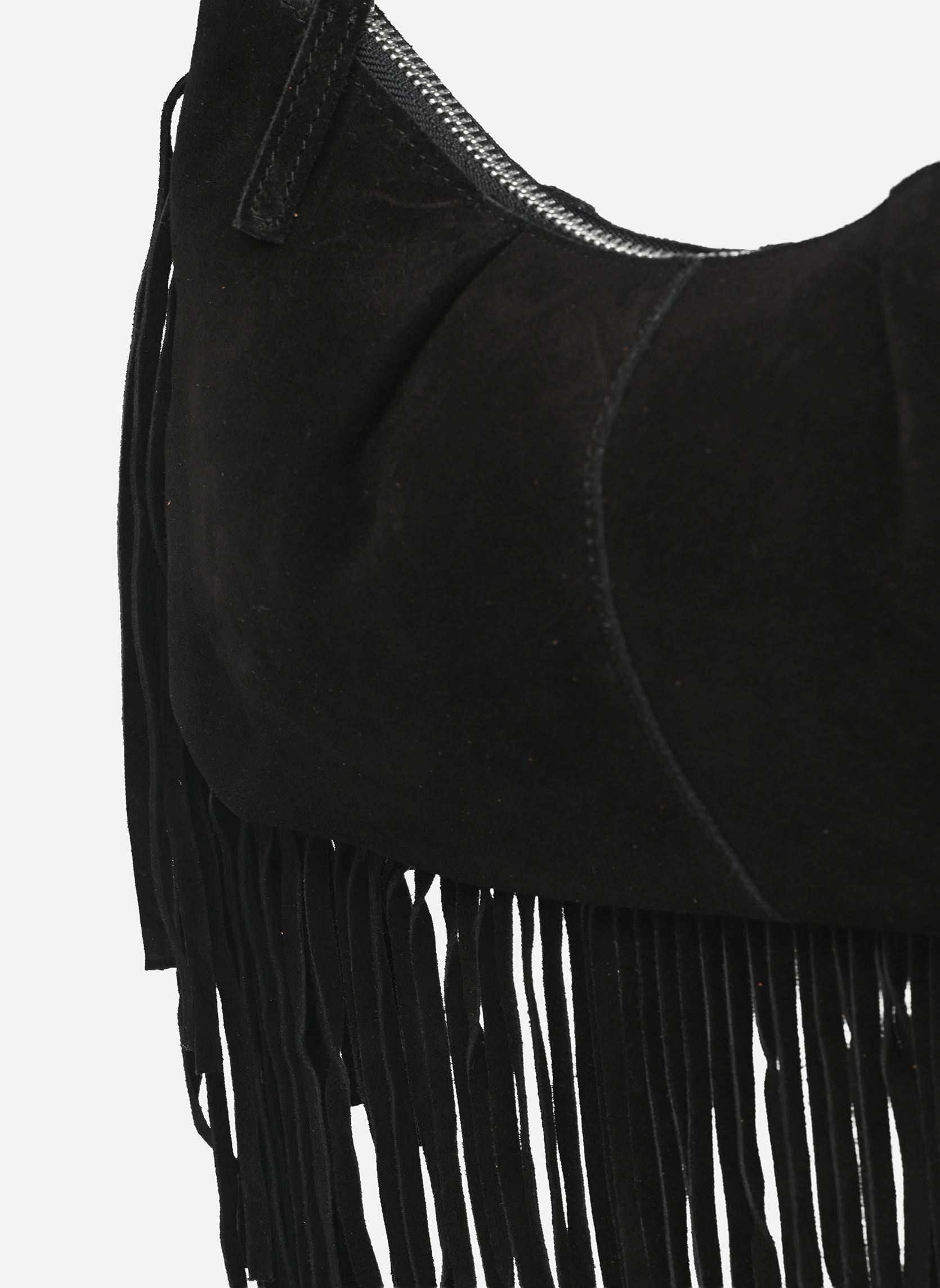 Schoudertassen Vikaffo Fringe Suede Leather Bag/Ef dames zwart Vila Schoudertassen Vikaffo Fringe Suede Leather Bag/Ef dames zwart BLACK BEAUTY