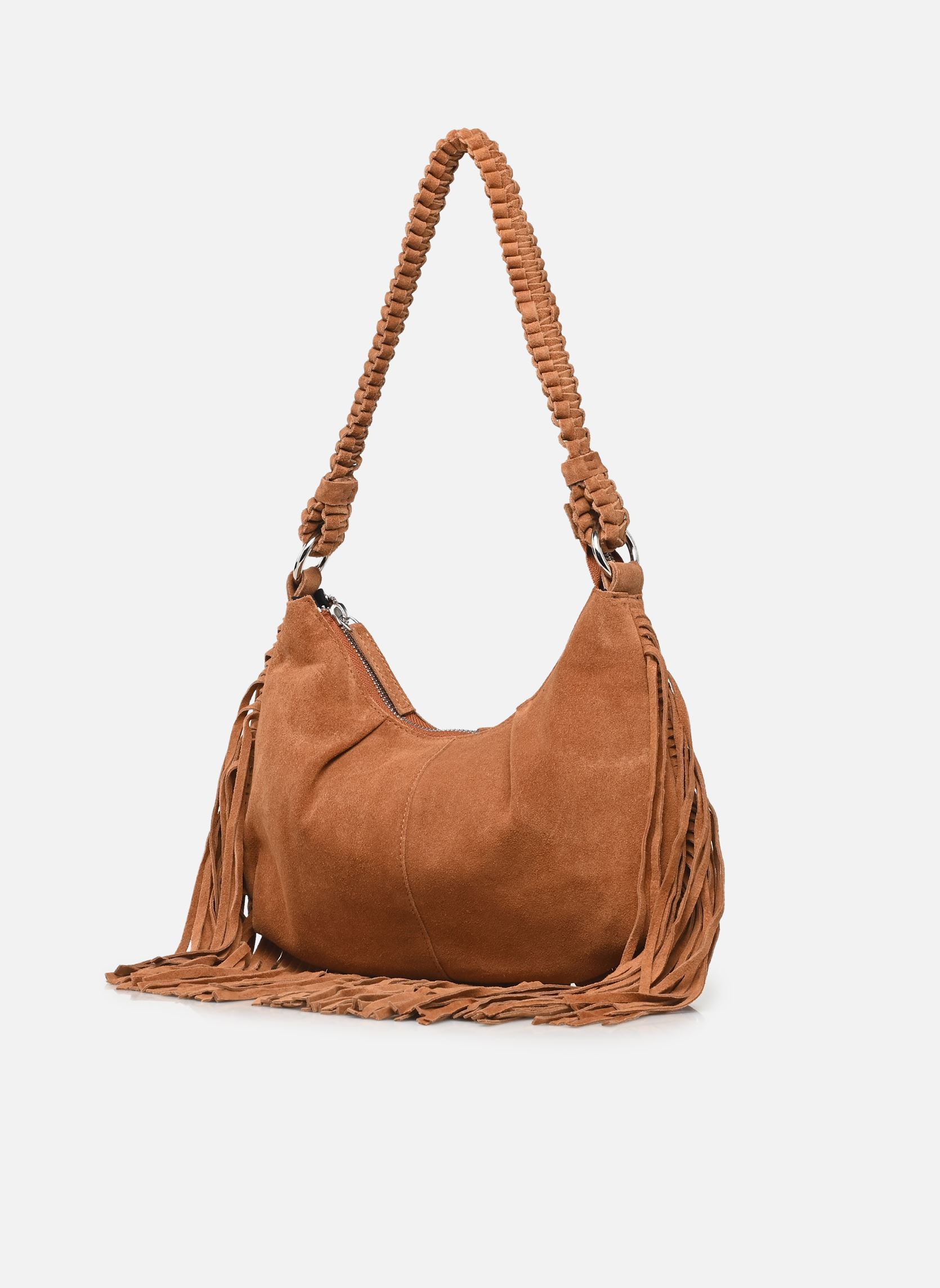 Umhängetaschen Vikaffo Fringe Suede Leather Bag/Ef damen braun Vila Umhängetaschen Vikaffo Fringe Suede Leather Bag/Ef damen braun BOMBAY BROWN