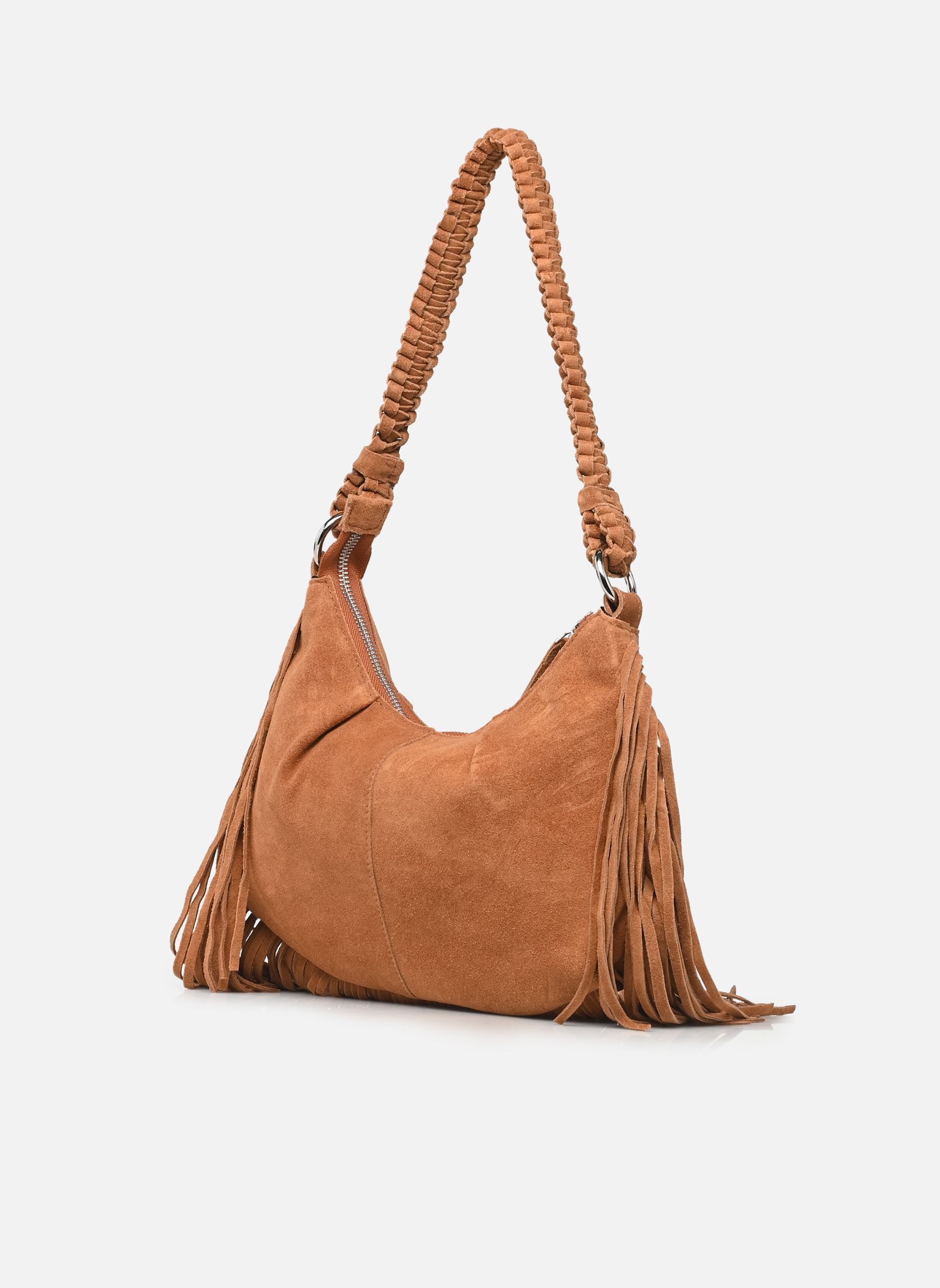 Umhängetaschen Vikaffo Fringe Suede Leather Bag/Ef damen braun Vila Umhängetaschen Vikaffo Fringe Suede Leather Bag/Ef damen braun BOMBAY BROWN