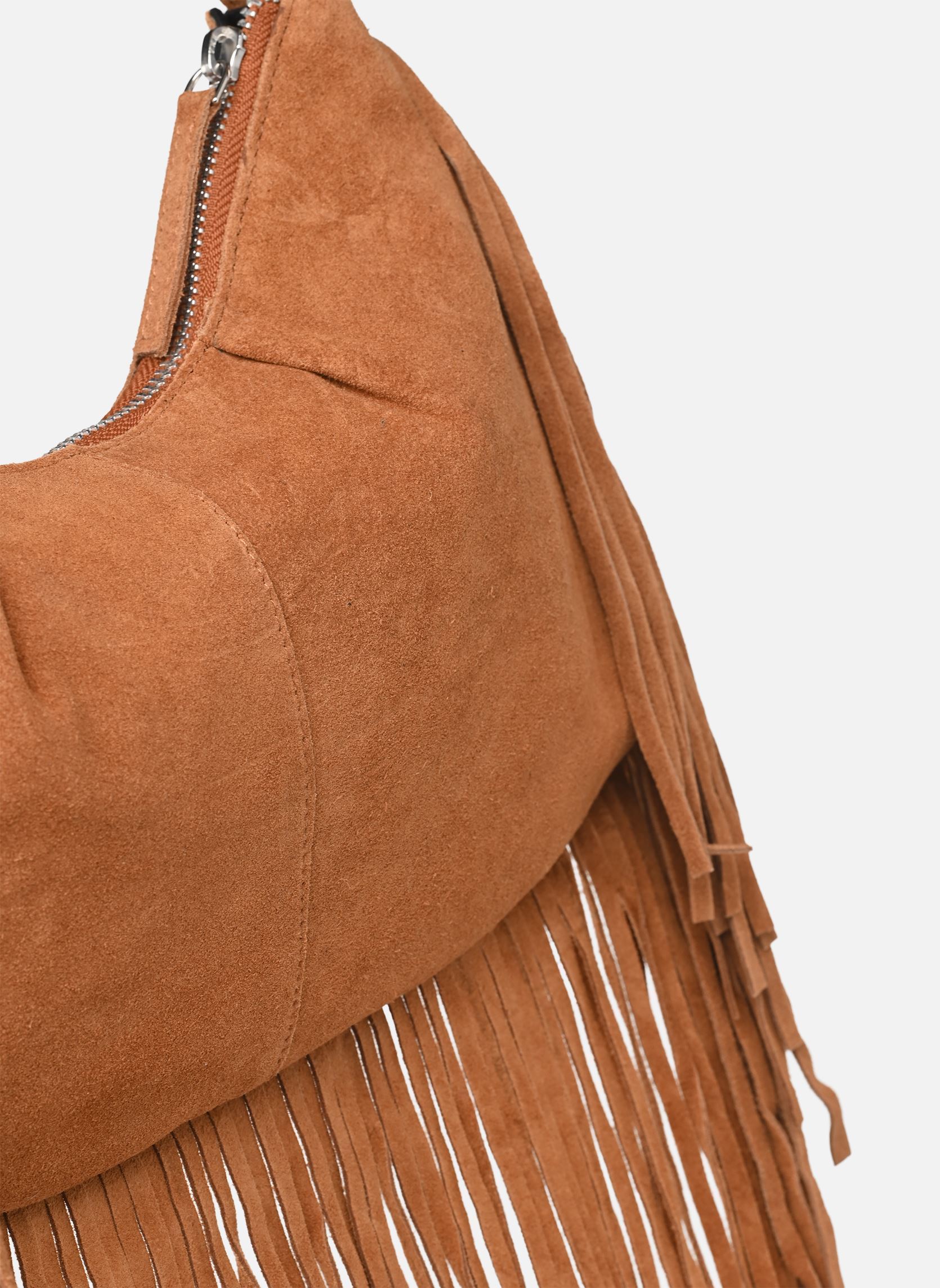 Umhängetaschen Vikaffo Fringe Suede Leather Bag/Ef damen braun Vila Umhängetaschen Vikaffo Fringe Suede Leather Bag/Ef damen braun BOMBAY BROWN