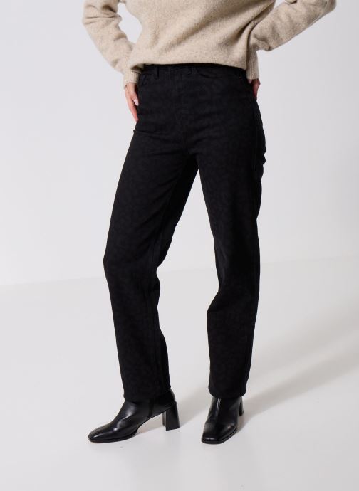 Vila Straight Fit Jeans Vikelly Jaf Hw Straight Jeans Blk-Leo damen schwarz