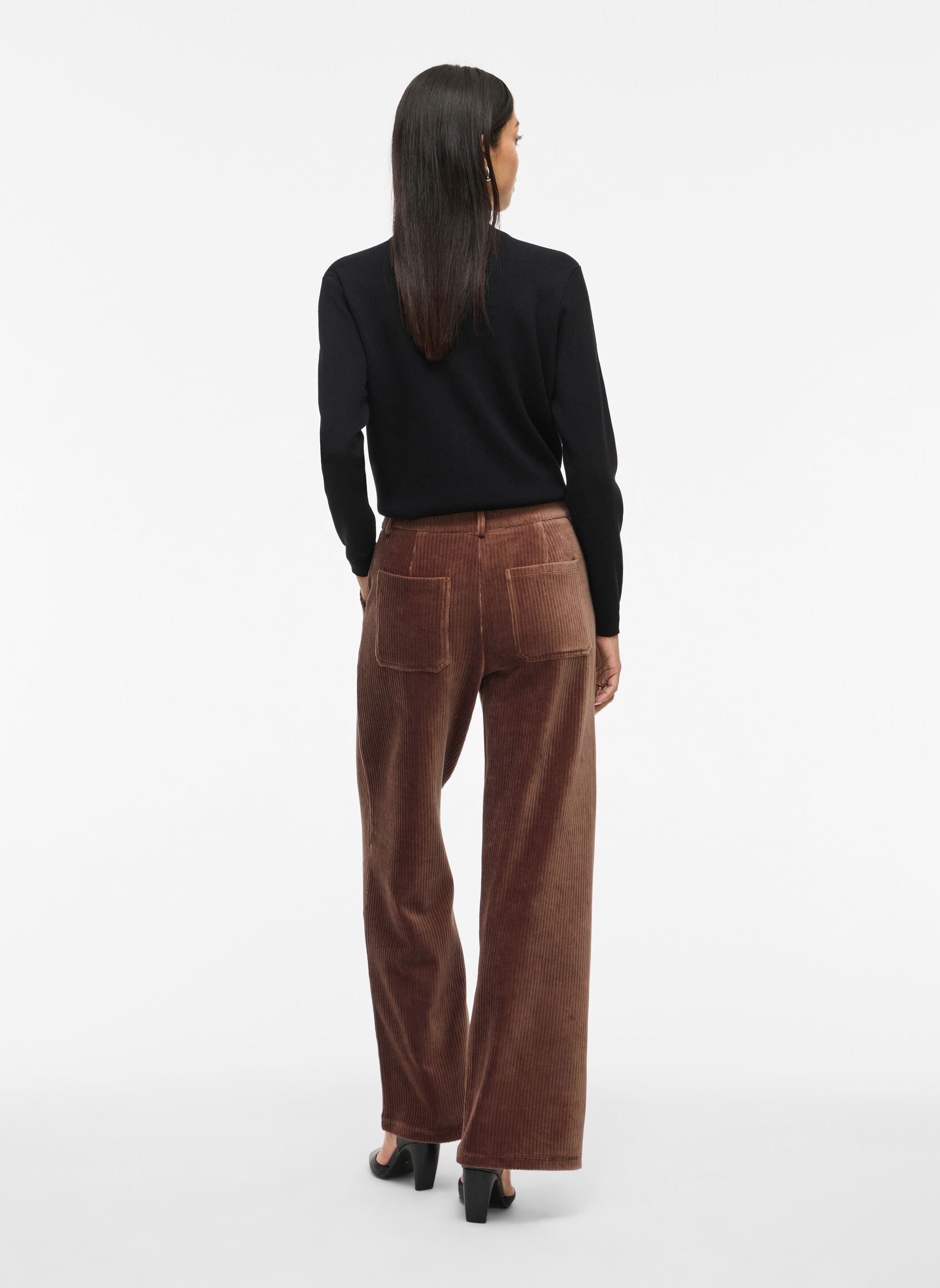 Wijde broeken Vikita Rw Wide Corduroy Pants - Noos dames bruin Vila Wijde broeken Vikita Rw Wide Corduroy Pants - Noos dames bruin Pinecone