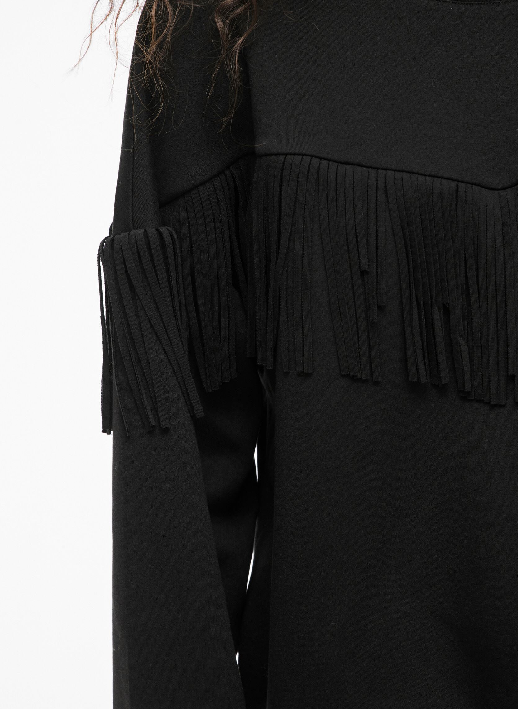 Sweatshirts Vireflect L/S O-Neck Fringe Sweatshirt/R femme noir Vila Sweatshirts Vireflect L/S O-Neck Fringe Sweatshirt/R femme noir Black Beauty