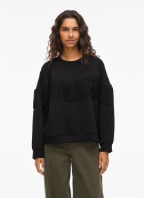 Sweatshirts Vireflect L/S O-Neck Fringe Sweatshirt/R femme noir