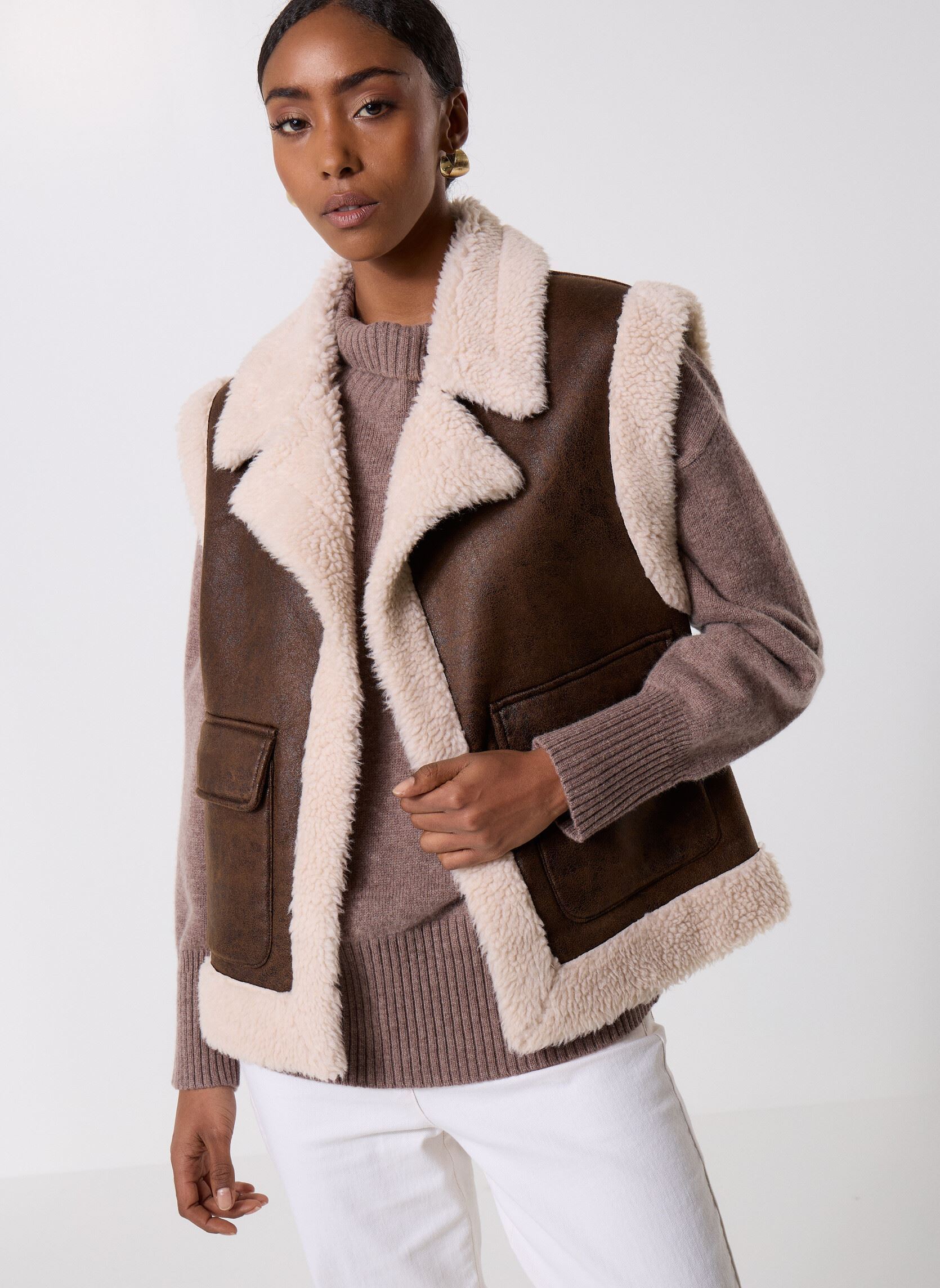 Bodywarmer Virisi S/L Vest dames bruin Vila Bodywarmer Virisi S/L Vest dames bruin Pinecone