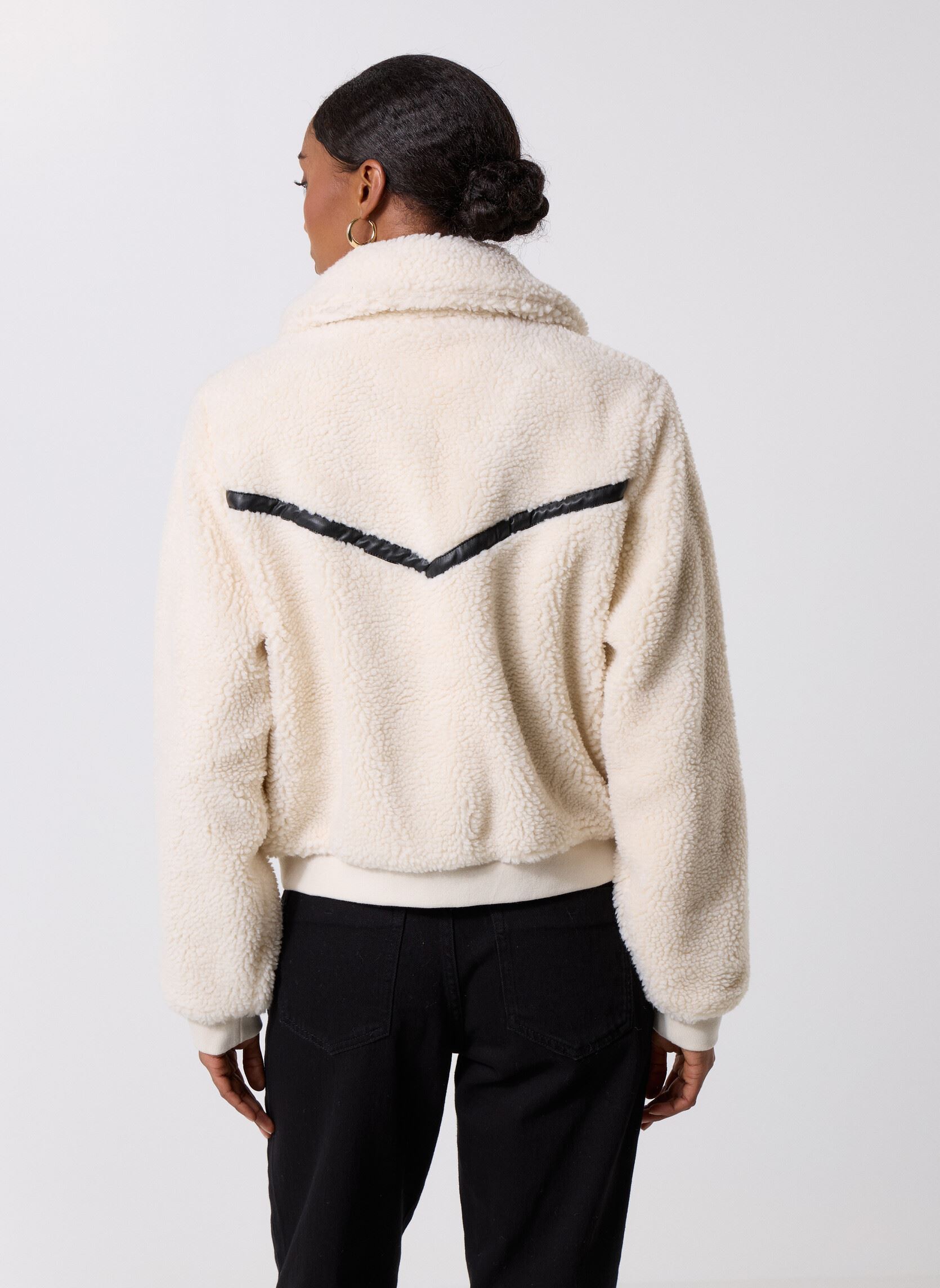 Bomberjacks Vitedina L/S Bomber Teddy Jacket dames wit Vila Bomberjacks Vitedina L/S Bomber Teddy Jacket dames wit Birch
